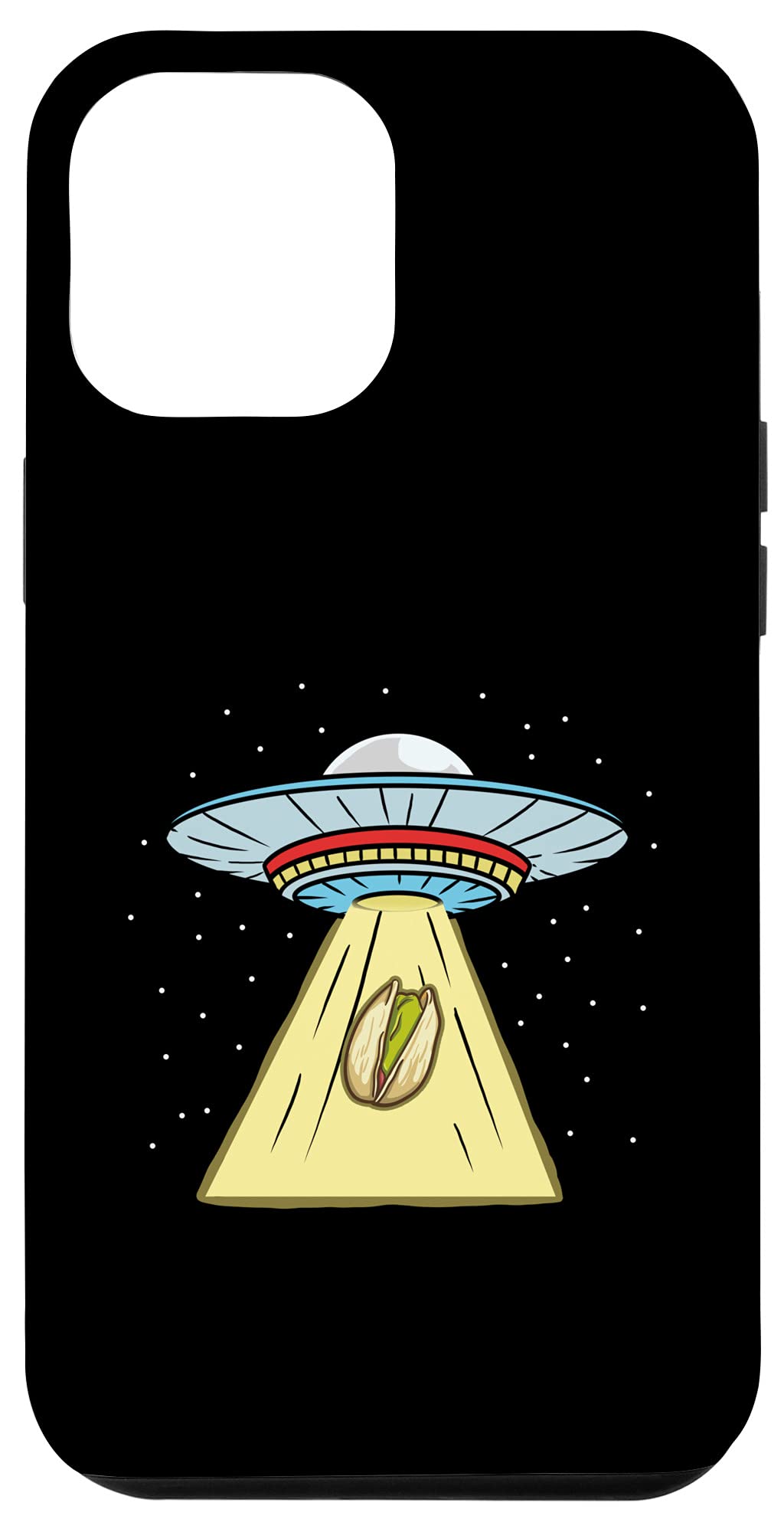 iPhone 12 Pro Max Case - Pistachio Green UFO Abduction Design | Protective Phone Cover for Everyday Use, Travel & Sci-Fi Fans