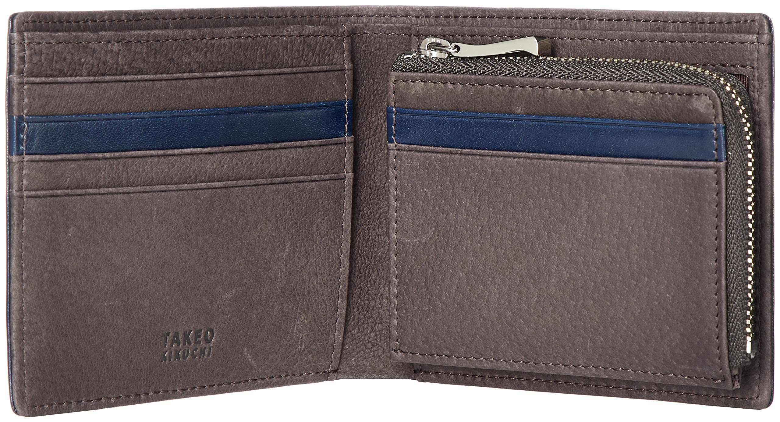 TAKEO KIKUCHI Genuine Leather Men's Wallet - Slim Bifold RFID Blocking Credit Card Holder for Everyday Use & Travel