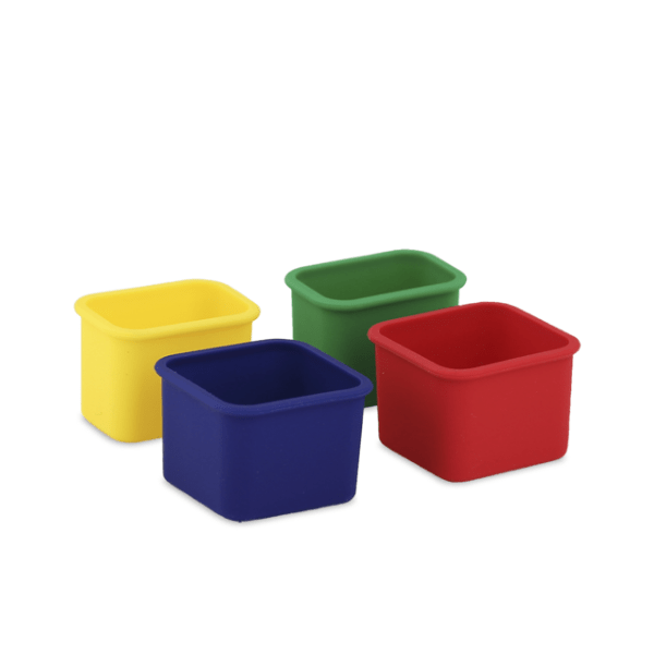 PlanetBox Silicone Pods - Flexible Original 4 Pack (Rover) | Reusable Food Containers for Lunch Box, Meal Prep & On-the-Go Snacks | BPA-Free, Dishwasher Safe Storage Solution