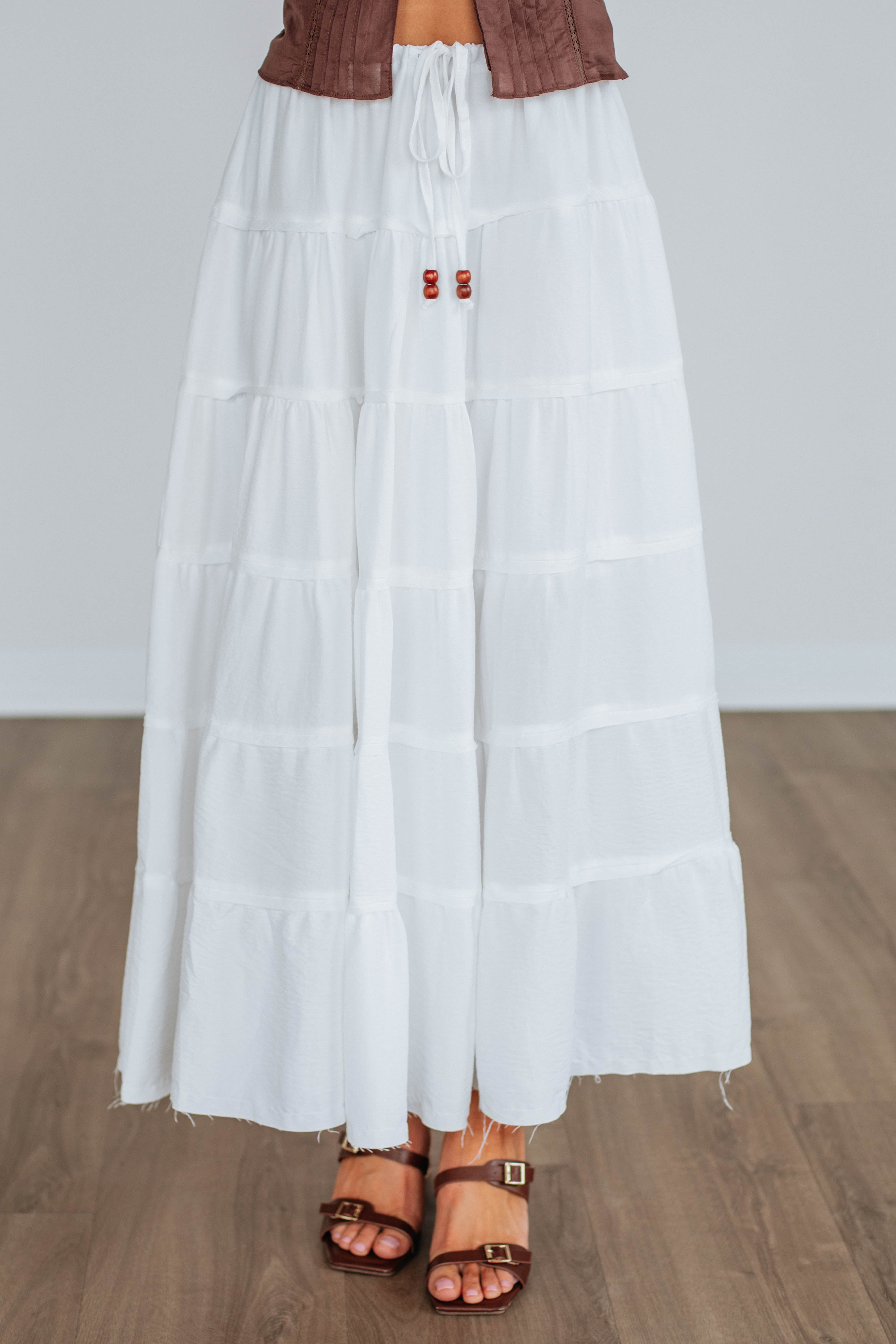 Danique Maxi Skirt for Women - Flowy Long Skirt with Elastic Waist | Perfect for Beach, Vacation & Summer Outfits