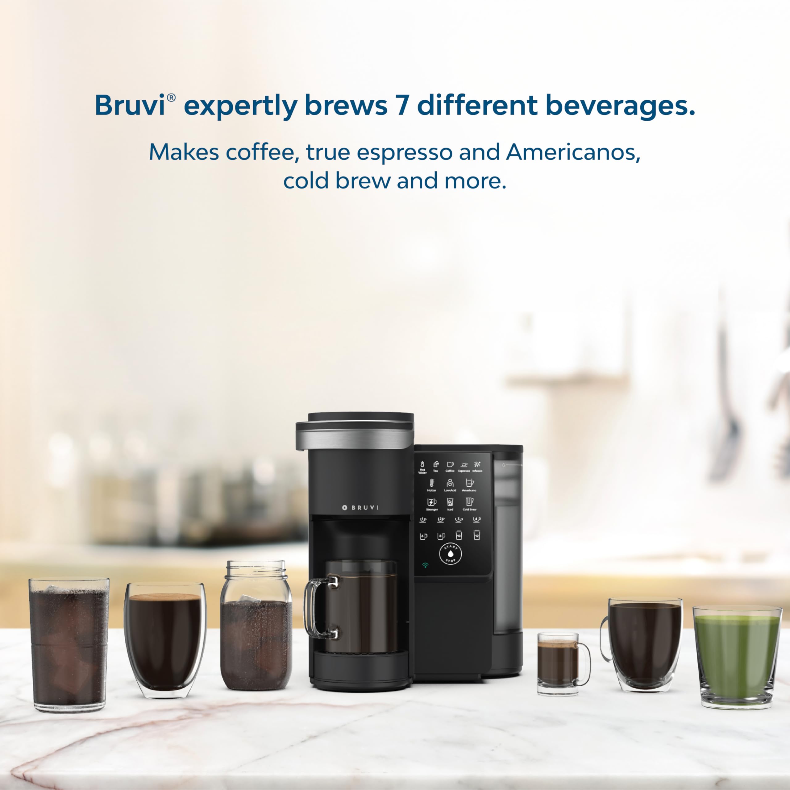 Premium Single-Serve Coffee Maker with 20 B-Pods - Brew Delicious Coffee & Espresso at Home | Perfect for Office, Kitchen & Small Spaces