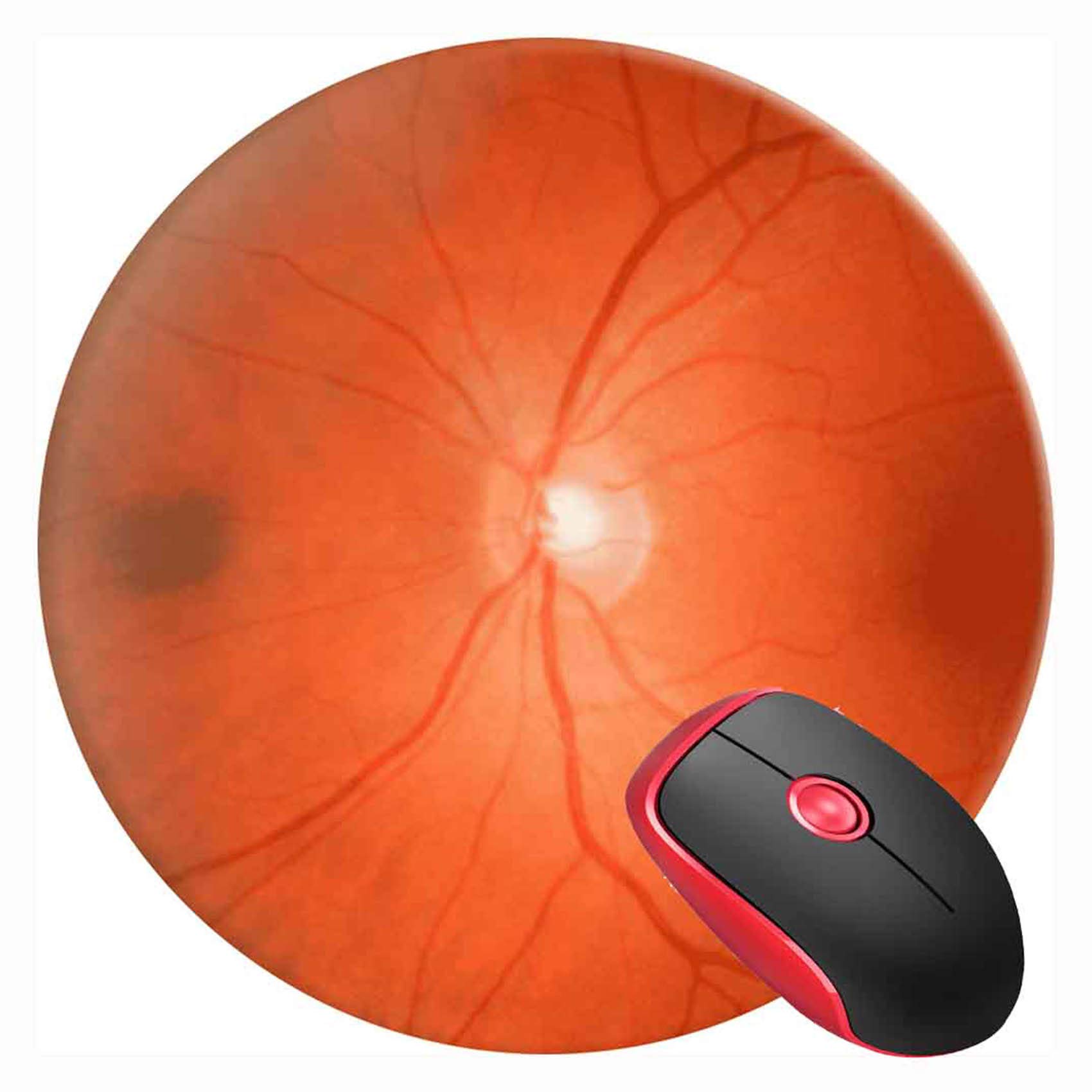 Round Gaming Mouse Pad with Eye Design - Non-Slip Rubber Base for PC, Laptop, Office & Home Use | Perfect for Gamers, Graphic Designers & Office Workers
