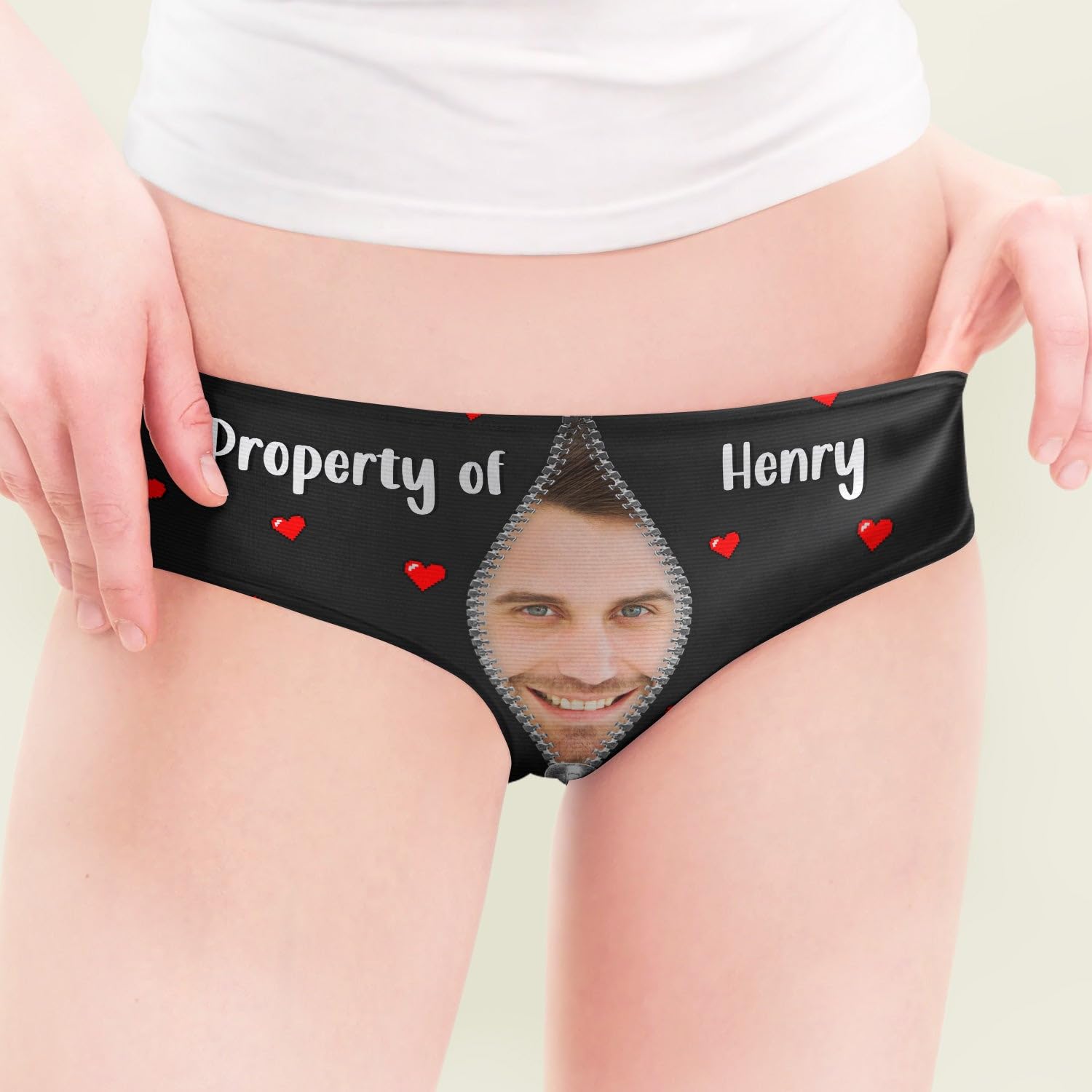 Personalized Photo Printed Women's Low-Waist Briefs - Funny Underwear Gift for Wife, Girlfriend - Birthday, Anniversary, Christmas Present - Perfect for Surprise Gifts & Special Occasions