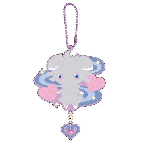 Pokemon Kirakira Glitter Jewel Rubber Mascot Keychain - Cute Anime Keyring for Backpacks, Bags & Gifts | Pokemon Collectible Accessory for Fans