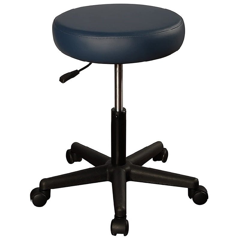 MT Massage Pneumatic Swivel Rolling Stool for Therapists - Adjustable Height Ergonomic Massage Chair with Wheels - Royal Blue - Perfect for Spa, Salon & Physical Therapy Clinics