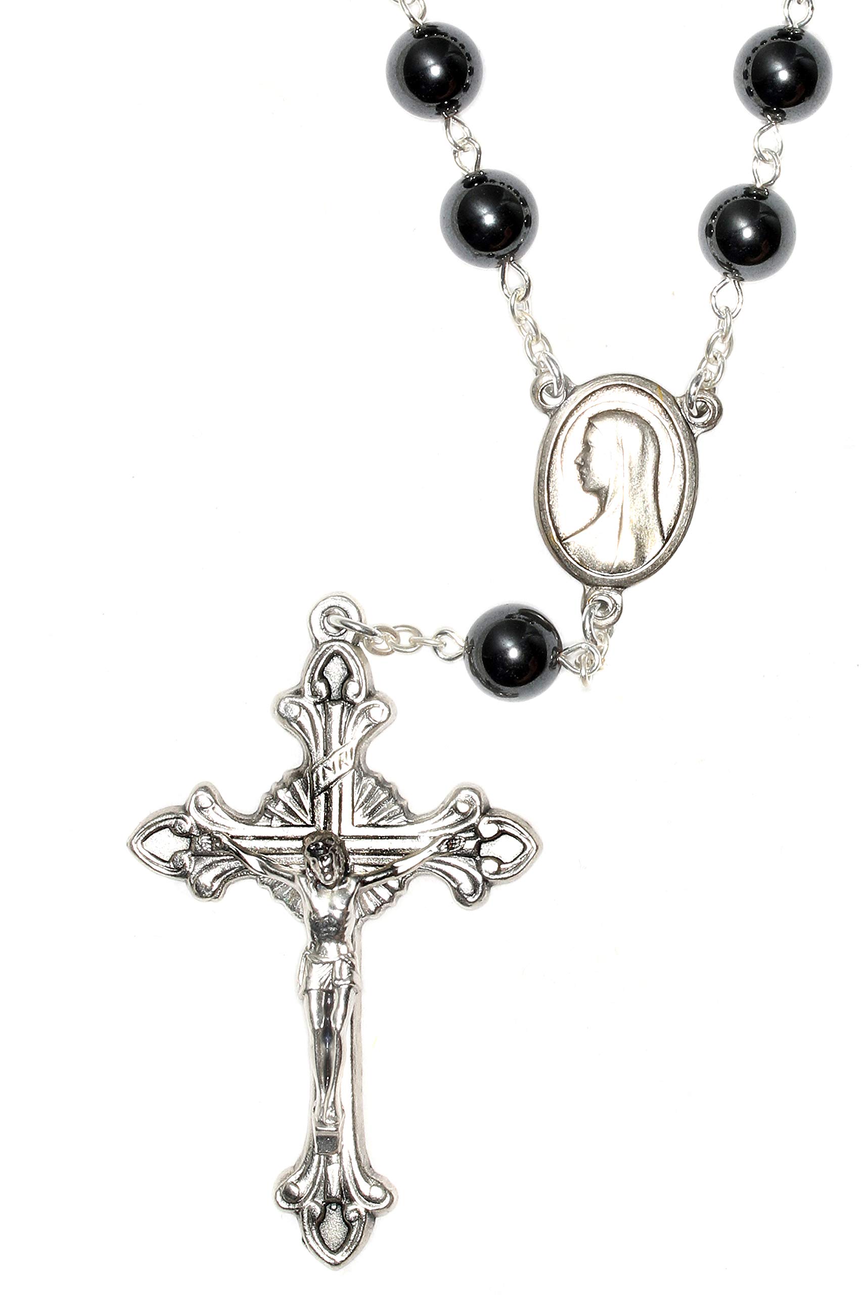 Gemstone Catholic Prayer One Decade Rosary - Pocket or Auto Clasp for Hanging - Includes Holy Card & Gemstone Meaning Guide - Perfect for Communion, Confirmation, RCIA, Christmas, Easter, Reconciliation & Weddings - Ideal for Prayer, Meditation & Religious Gifting