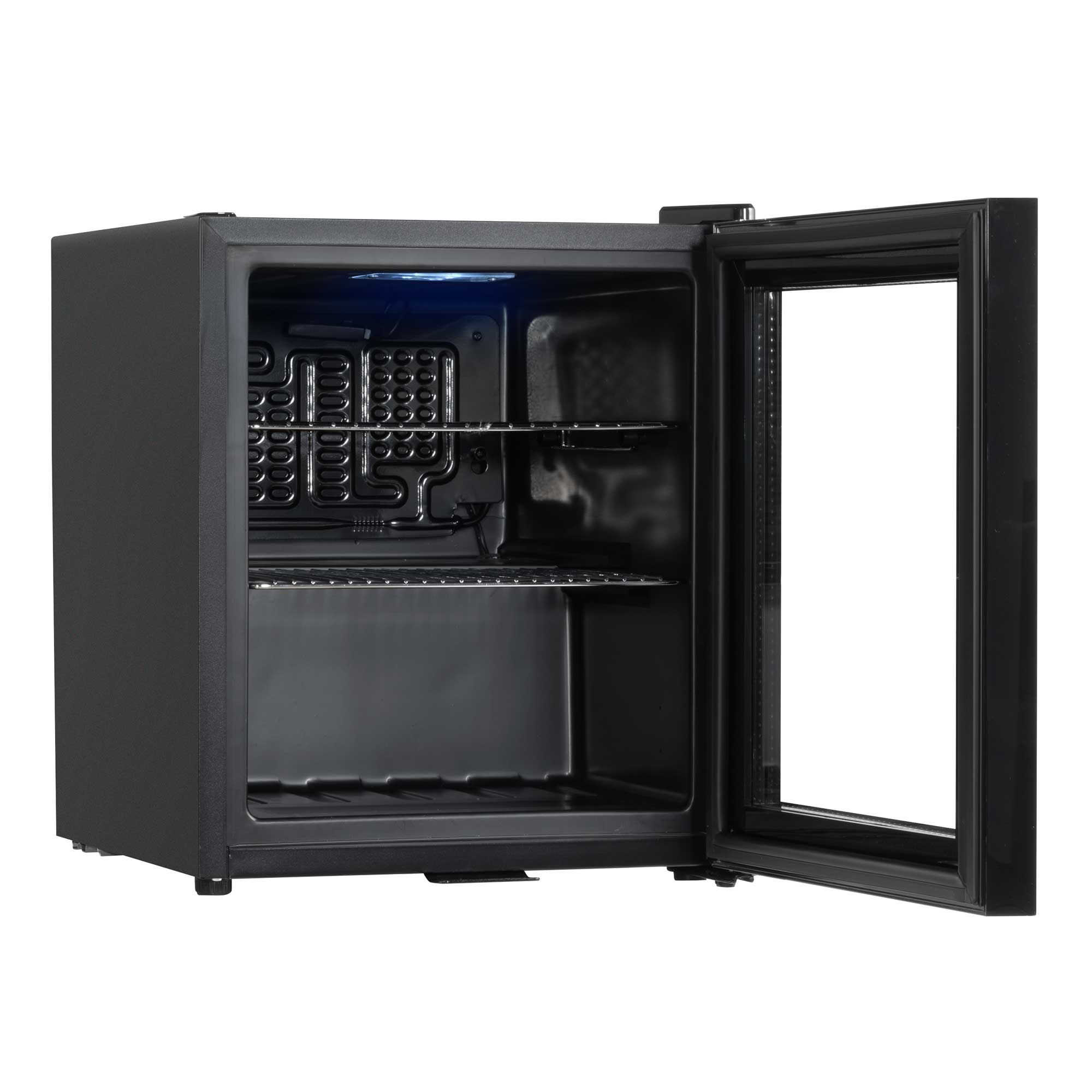 Baridi 50L Mini Fridge for Drinks, Beer & Wine - Portable Cooler with LED Light, Black (DH12) - Perfect for Home, Office, Dorm, and Outdoor Parties