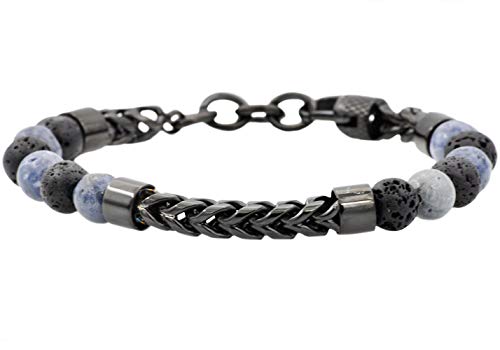 Black & Blue (Lava Stone & Blue Coral)