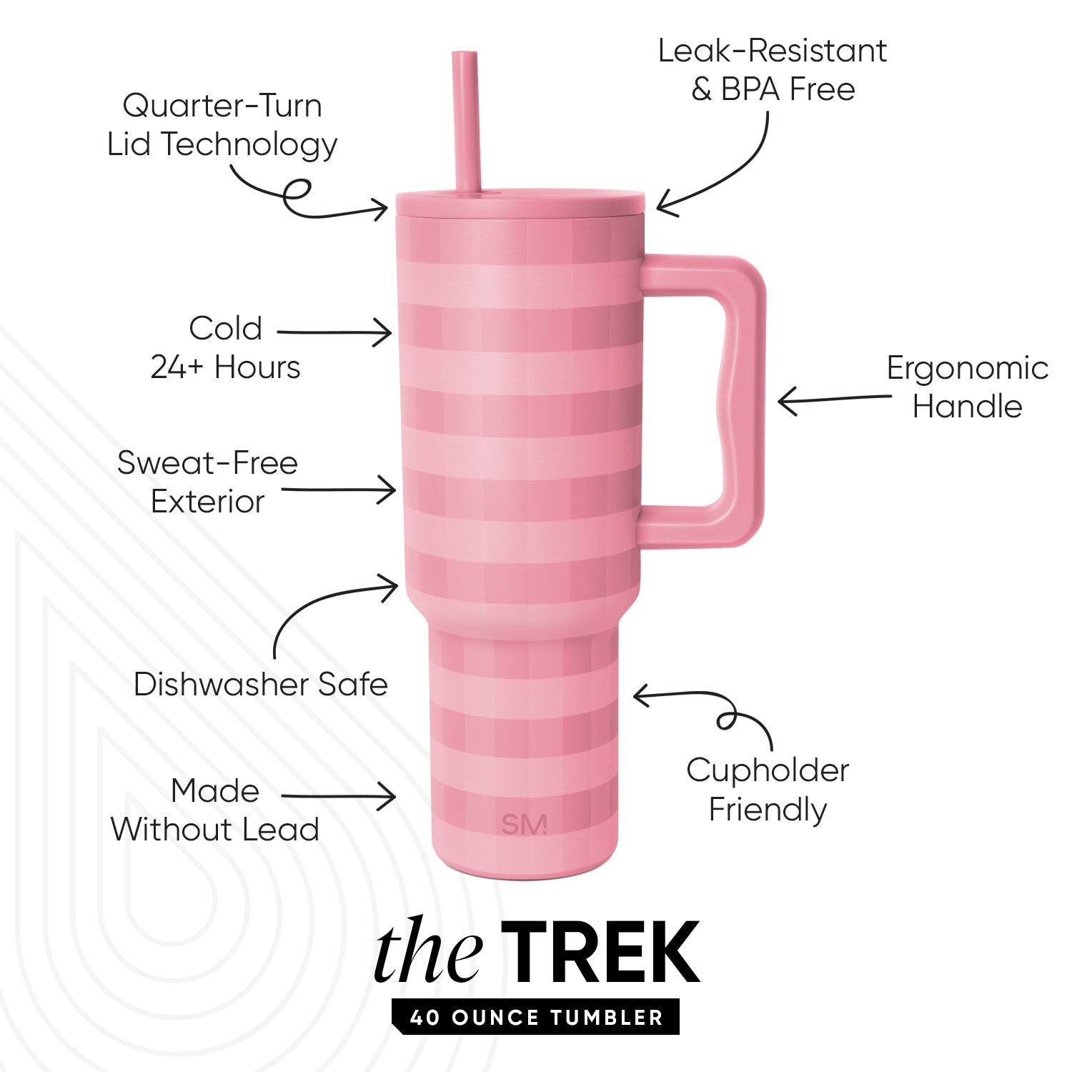 Premium Trek Tumbler 215 - 20oz Insulated Stainless Steel Water Bottle with Leakproof Lid for Hiking, Camping & Outdoor Adventures