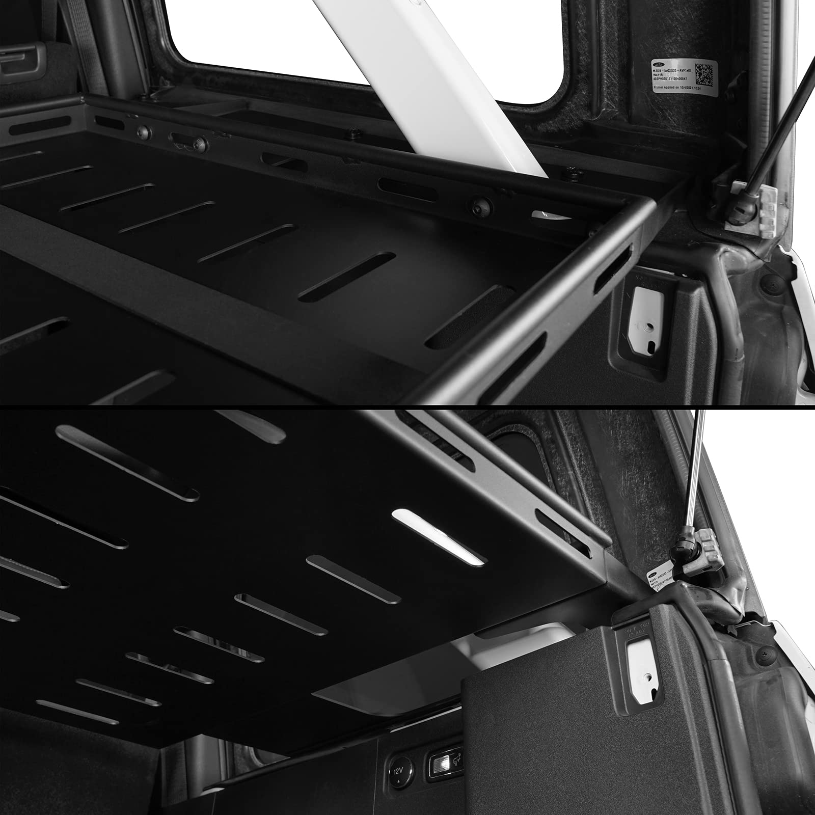 Hooke Road Heavy Duty Rear Cargo Basket Rack - Universal Storage Trunk Shelf for 2021-2025 Ford Bronco 4 Door Hardtops (Fits All Models Except Bronco Sport) | Perfect for Camping Gear, Off-Road Adventures & Outdoor Equipment Organization
