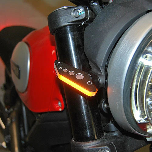 Ducati Scrambler Front Turn Signals LED Lights - Compatible with 2015-2022 Models - High Visibility Motorcycle Indicators for Day & Night Riding