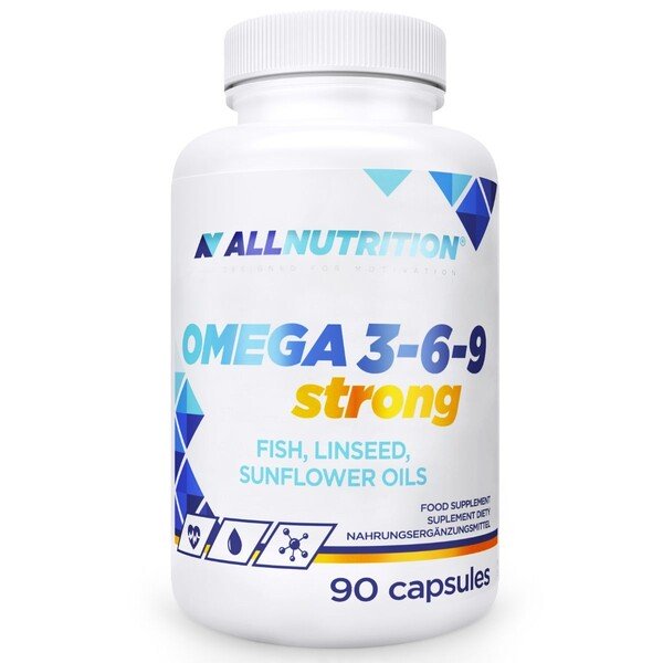 Allnutrition Omega 3 6 9 Strong Fish Oil Supplement - 90 Softgel Capsules for Heart, Brain & Joint Health - Supports Immune System & Healthy Skin - Perfect for Active Lifestyles & Daily Wellness