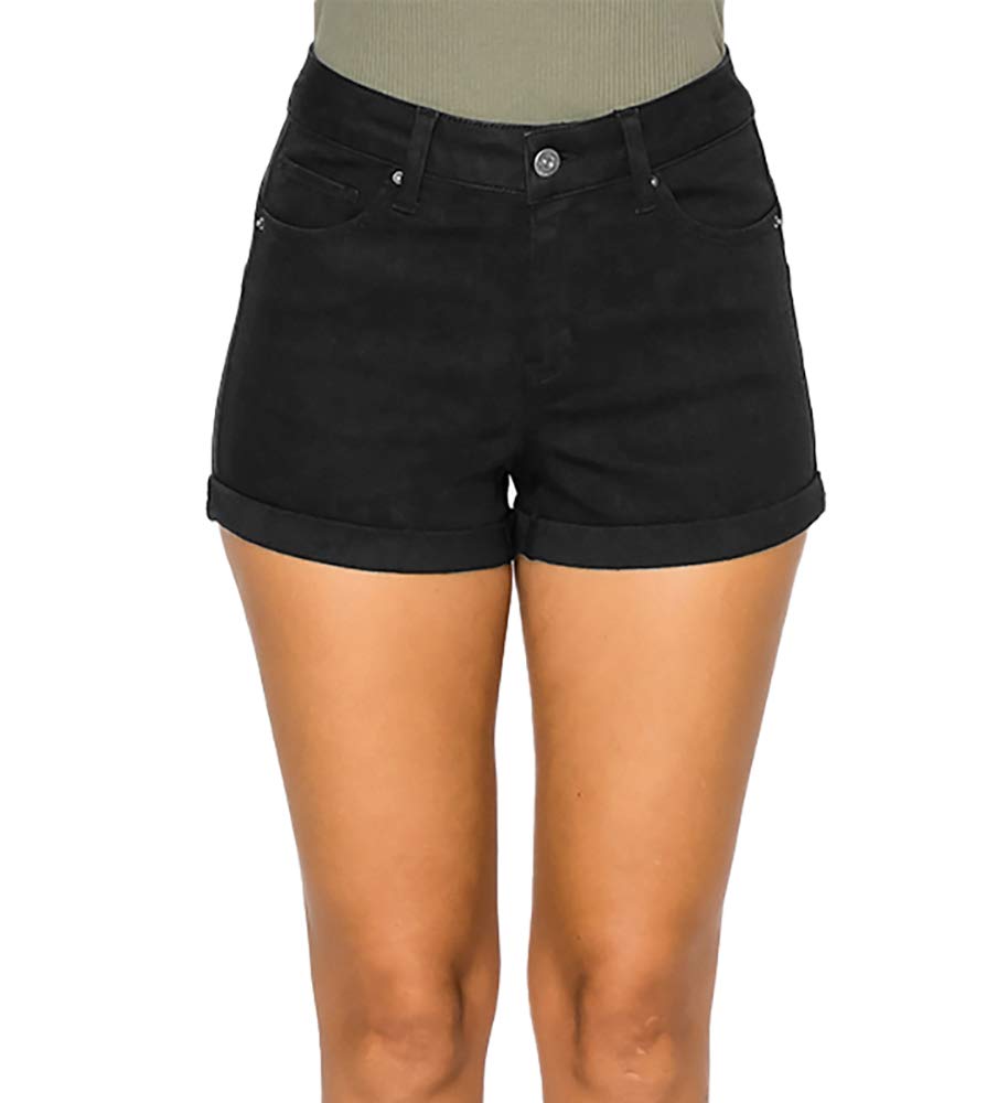 WAX JEAN 'I Love You' High Waisted Sustainable Denim Shorts - REPREVE Recycled Fabric - Perfect for Summer Outfits, Beach Vacations & Casual Street Style