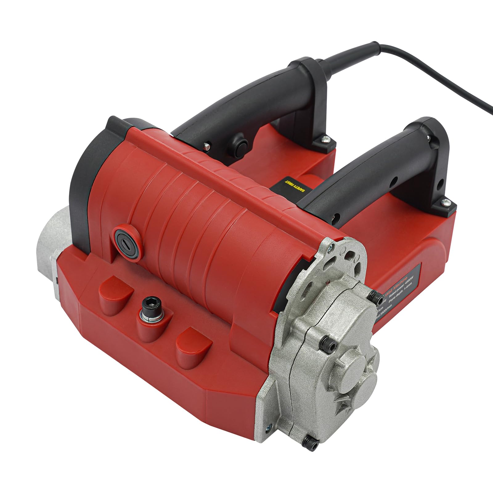 4580W Electric Wall Planer - Adjustable Depth Concrete & Putty Removal Tool for Wall Renovation | Professional Wall Shaving Machine for Cement, Plaster, Paint Stripping | Ideal for Home DIY & Construction Projects (Red)