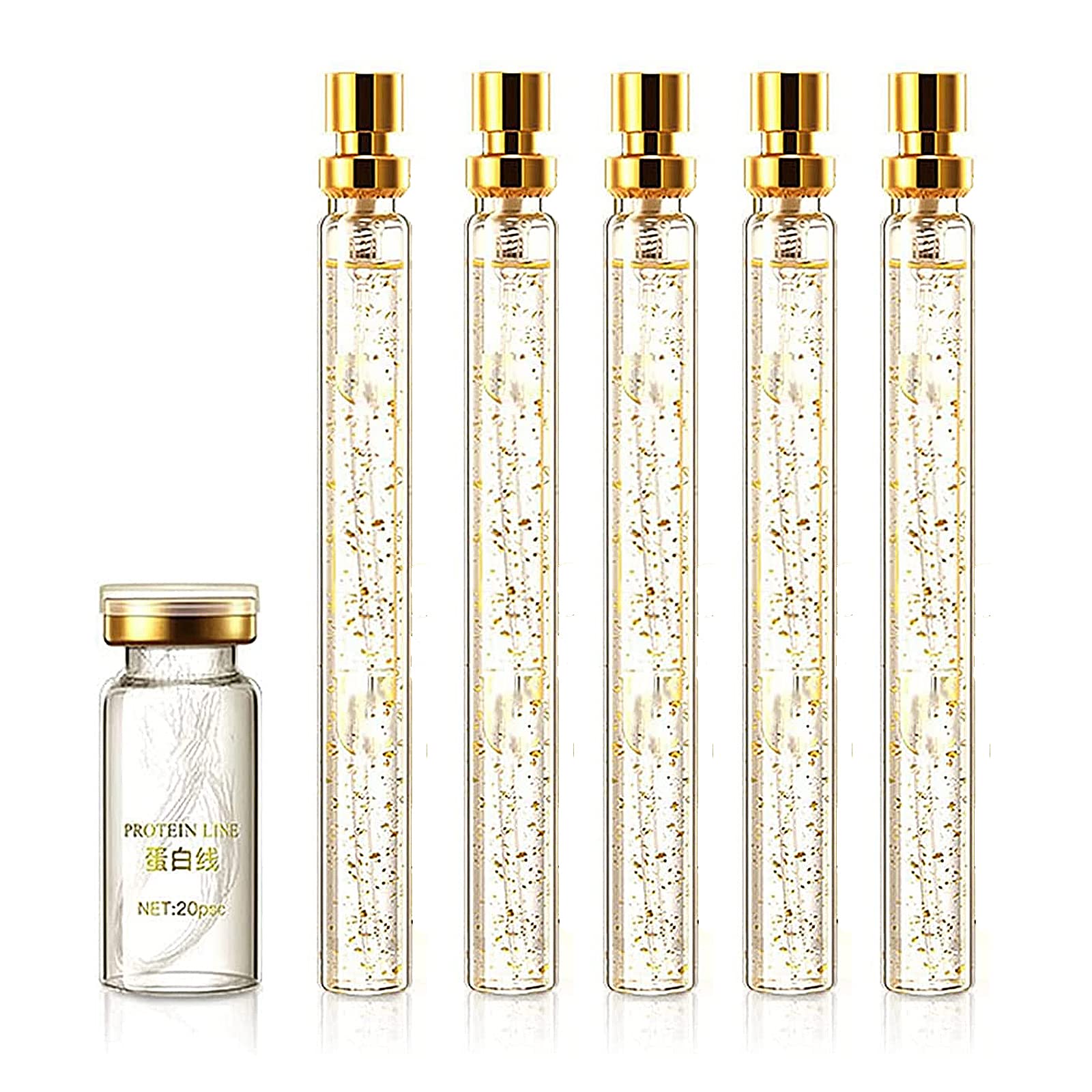 ICOVOIY Soluble Protein Thread & Nano Gold Essence Set - Anti-Aging Collagen Face Serum with Silk Thread Lifting Technology for Deep Moisturizing & Skin Rejuvenation | Perfect for Night Routine & Anti-Wrinkle Treatment