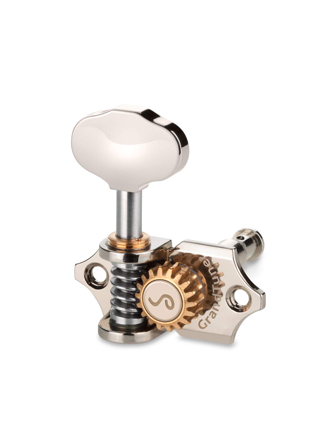 Schaller GrandTune 3+3 Nickel Guitar Machine Heads (10510123.41.30) - Premium Left & Right Tuning Pegs for Electric & Acoustic Guitars