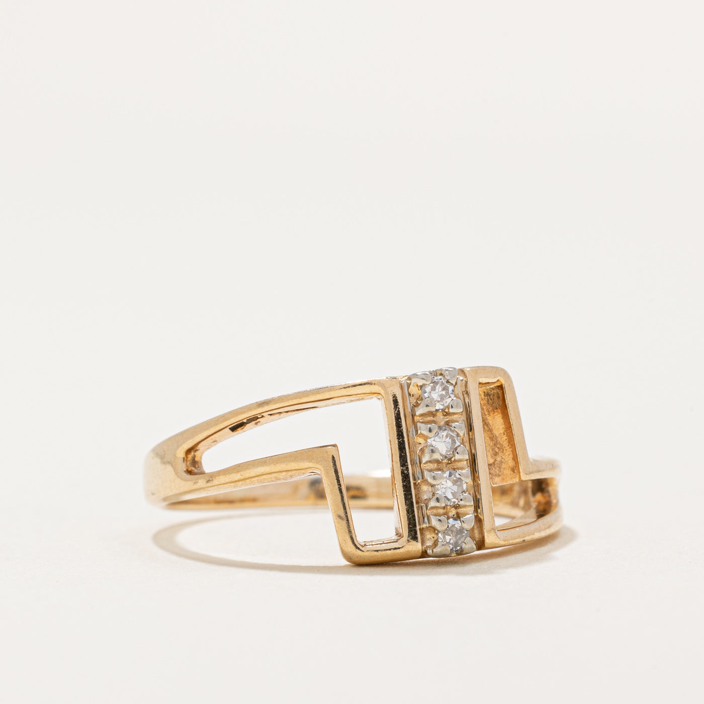 0.06ctw Diamond Solitaire Ring - Size 7 | Elegant Column Design for Women | Perfect for Engagement, Anniversary & Special Occasions