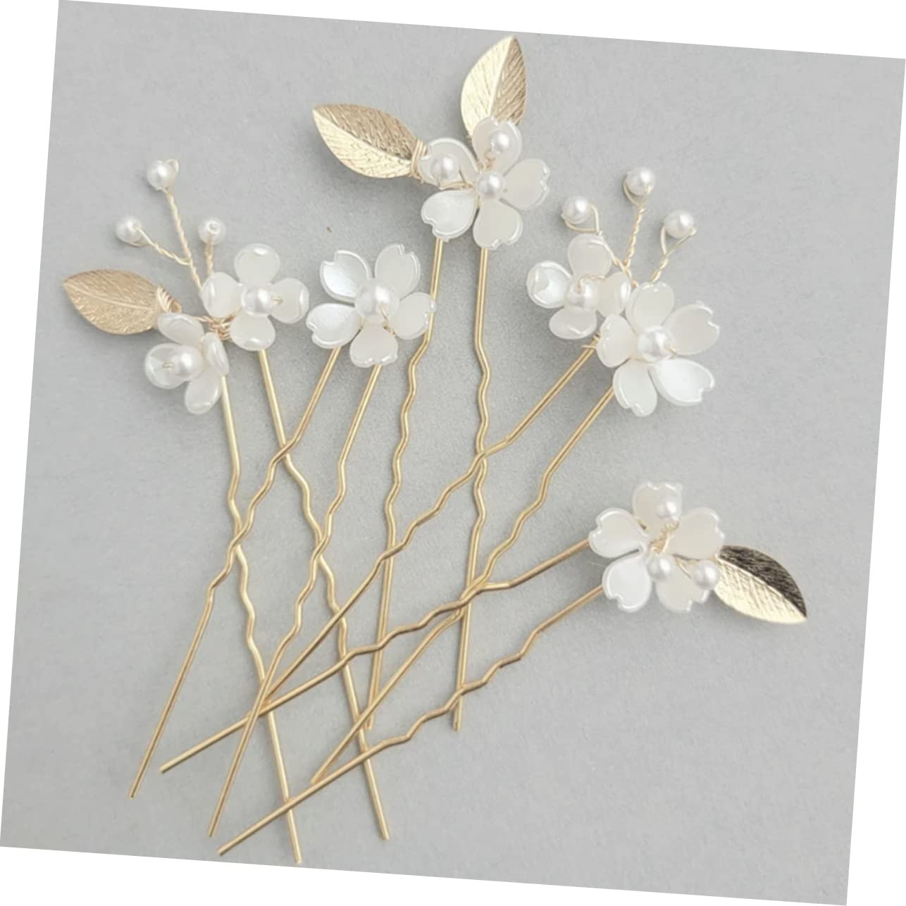 15 Pcs Rhinestone Hair Clips - Gold Trim U-Shaped Bobby Pins for Women, Bridal Hair Accessories, Wedding Party, Prom & Special Occasions | Floral Crystal Decor with Zinc Alloy Metal Base