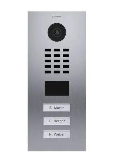 DoorBird D2103V IP Video Doorbell - Brushed Stainless Steel Flush Mount Security Camera for Smart Home & Apartment Intercom System | Weatherproof, Night Vision, Mobile App Control