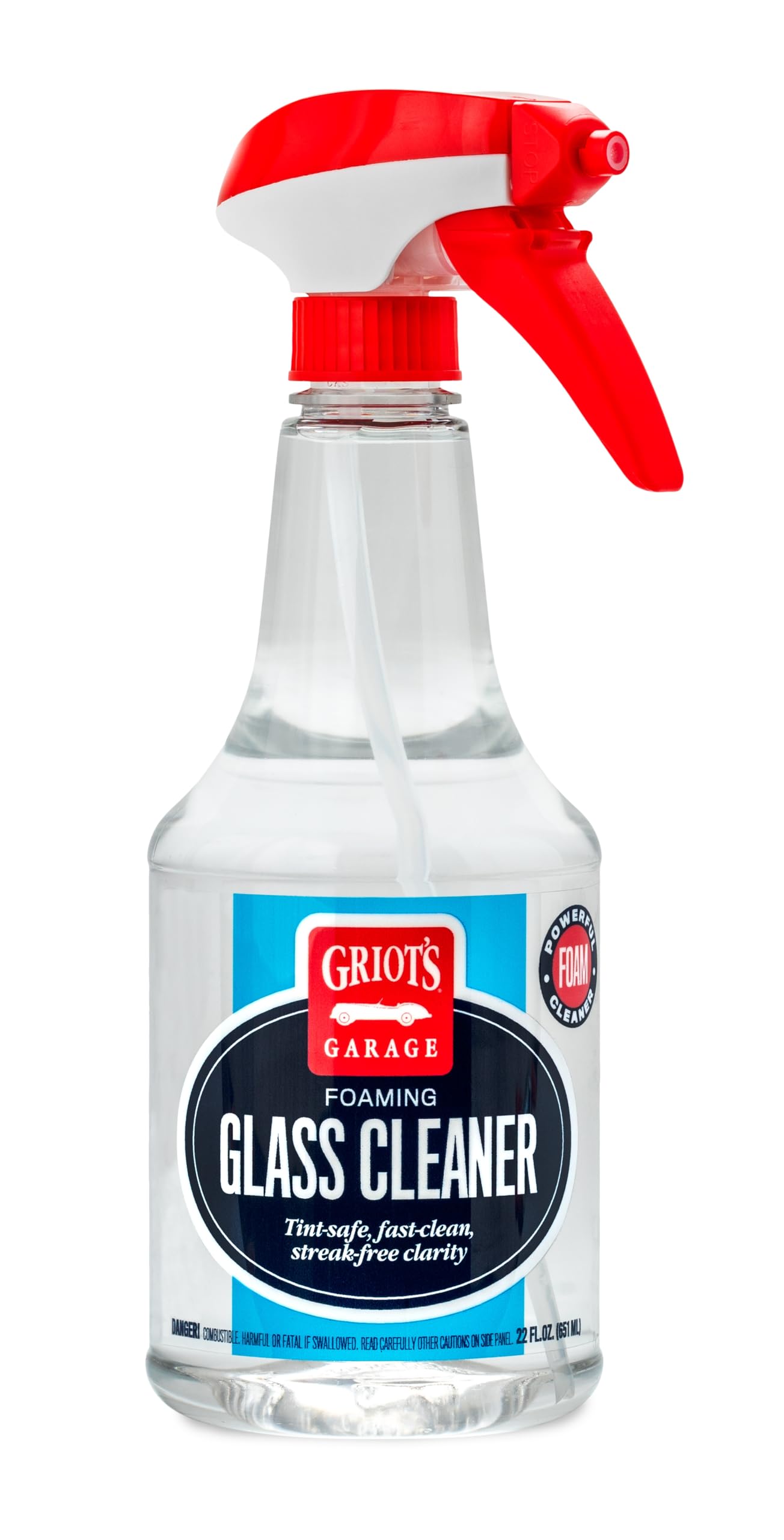 Griot's Garage 10891 Foaming Glass Cleaner 22oz – Professional Streak-Free Formula for Windows, Mirrors & Tinted Glass – Ammonia-Free, Dye-Free – Perfect for Cars, Homes & Offices