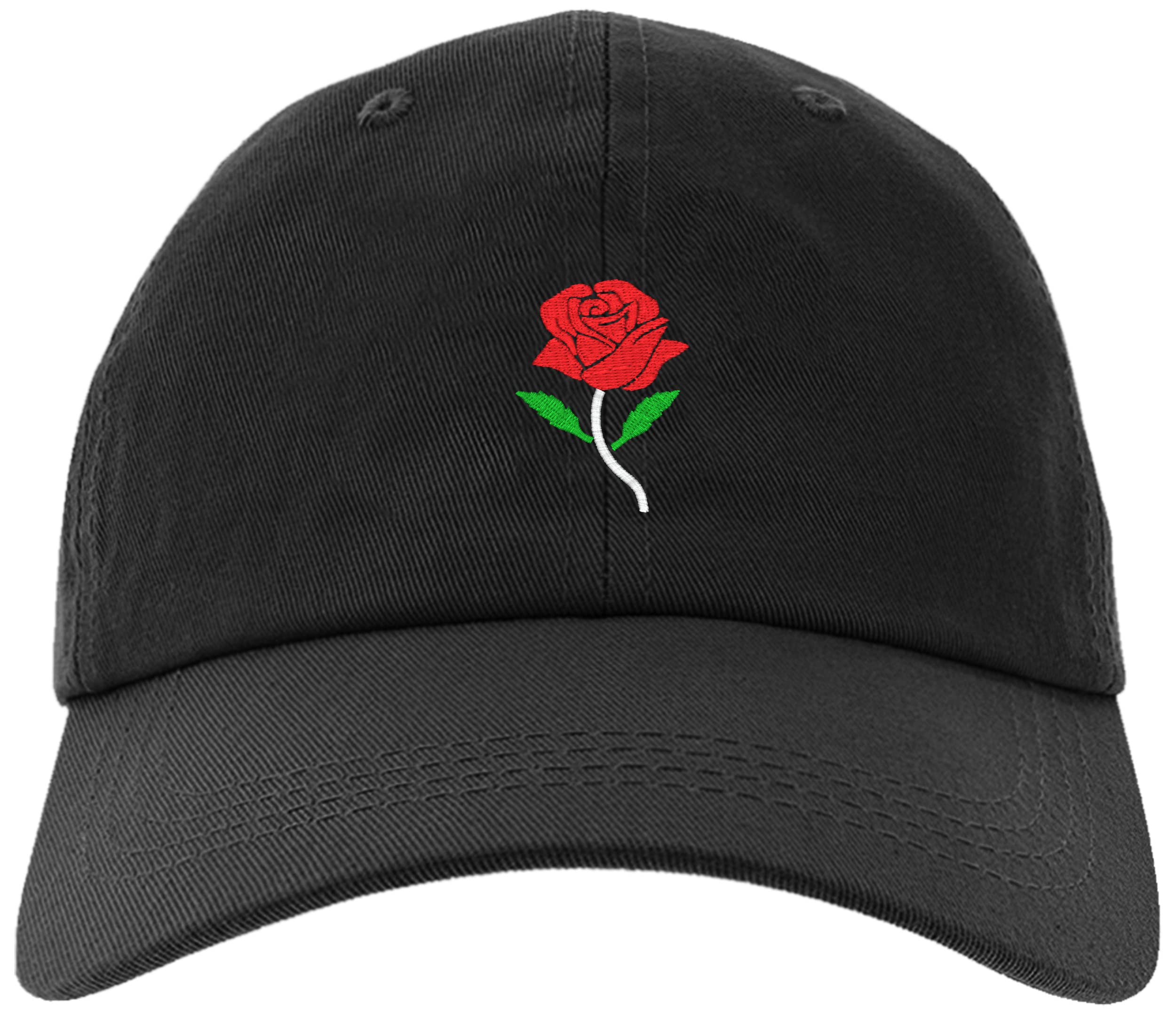 Owndis Red Rose Embroidered Baseball Cap for Women - Stylish Adjustable Sun Hat for Outdoor, Sports, and Casual Wear