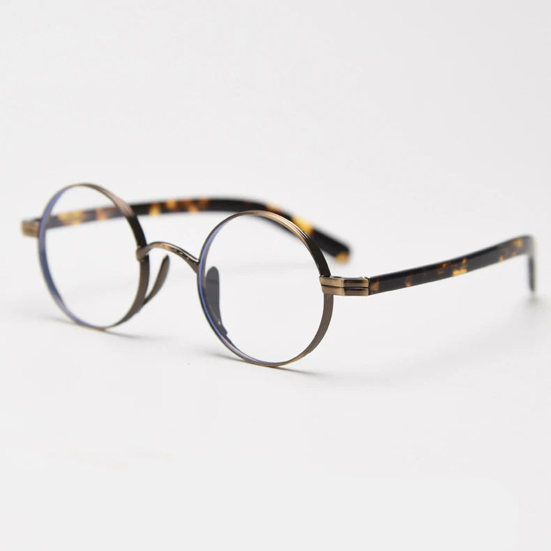 CCspace Unisex Full Rim Round Alloy Reading Glasses R57517 - Lightweight & Durable Eyewear for Reading, Working & Computer Use