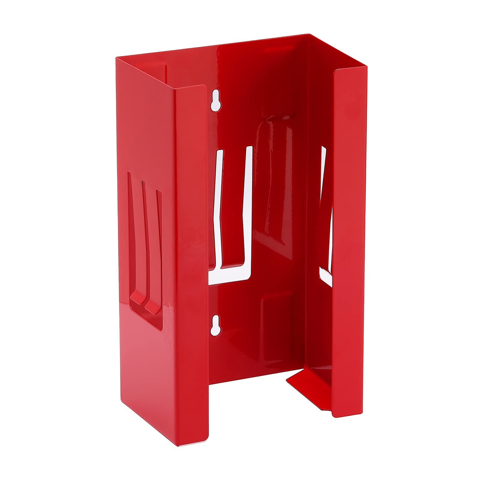 Mayouko Magnetic Dispenser Holder - Wall Mount Organizer for Tissues, Disposal Gloves & Wipes | 8LBS Capacity | Tool Cart Accessory (Red) | Perfect for Kitchen, Bathroom & Workshop Organization