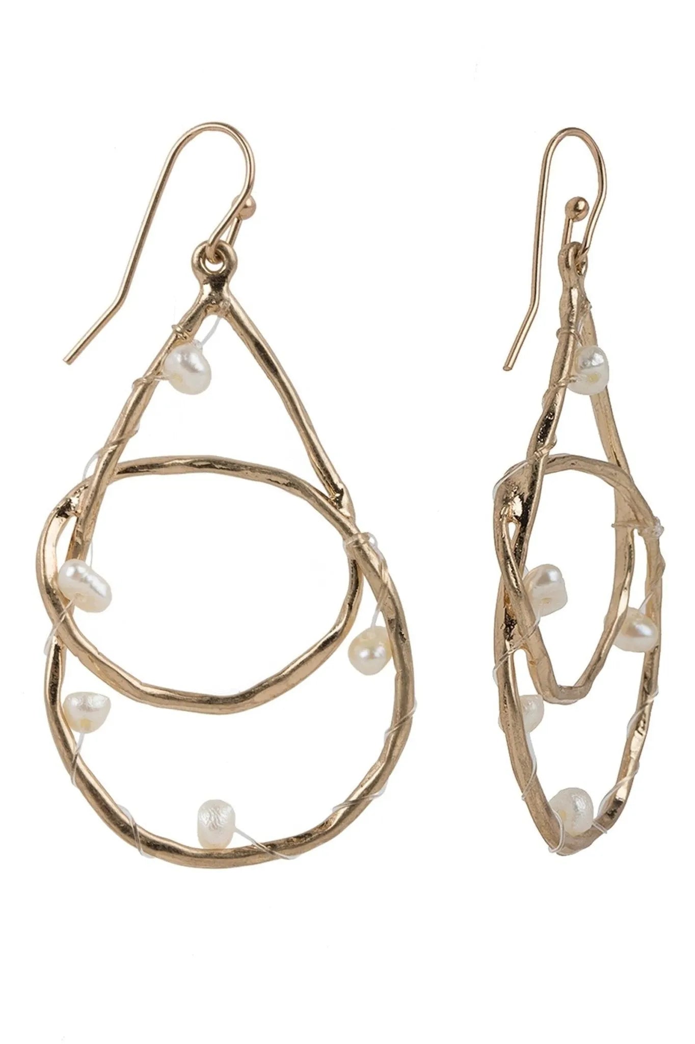 Elegant Pearl Teardrop Embellished Earrings for Women - Dangle Drop Earrings with Crystal Accents - Perfect for Weddings, Parties & Special Occasions
