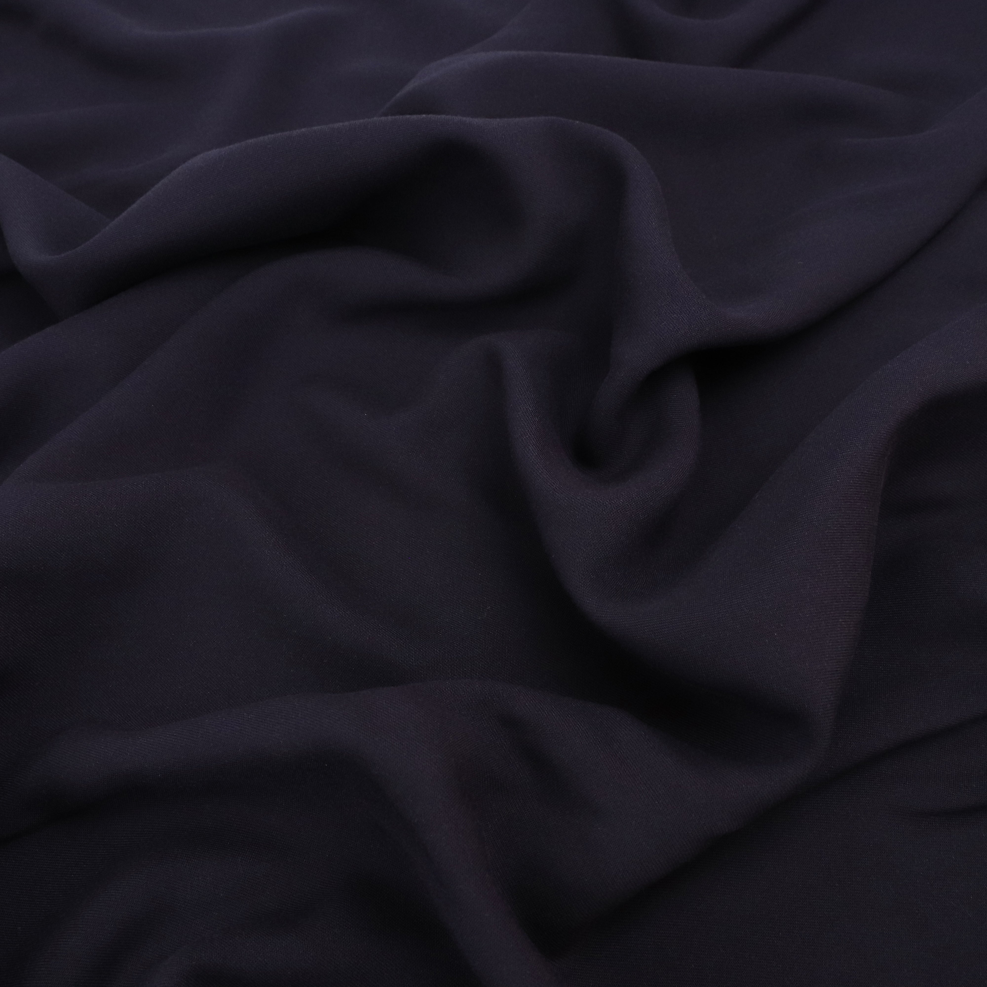 Premium Navy Blue Viscose Twill Fabric - Soft, Durable & Breathable Material for Dresses, Skirts & DIY Sewing Projects