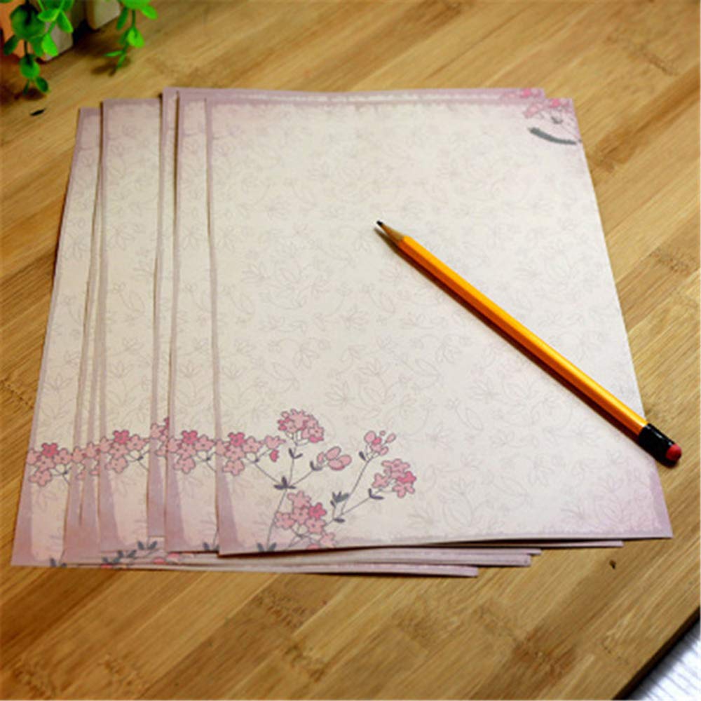 Vintage European Floral Letter Writing Paper Set - Country Style Decorative Stationery with Matching Envelopes for Office, Home & Romantic Correspondence (Gift Idea)