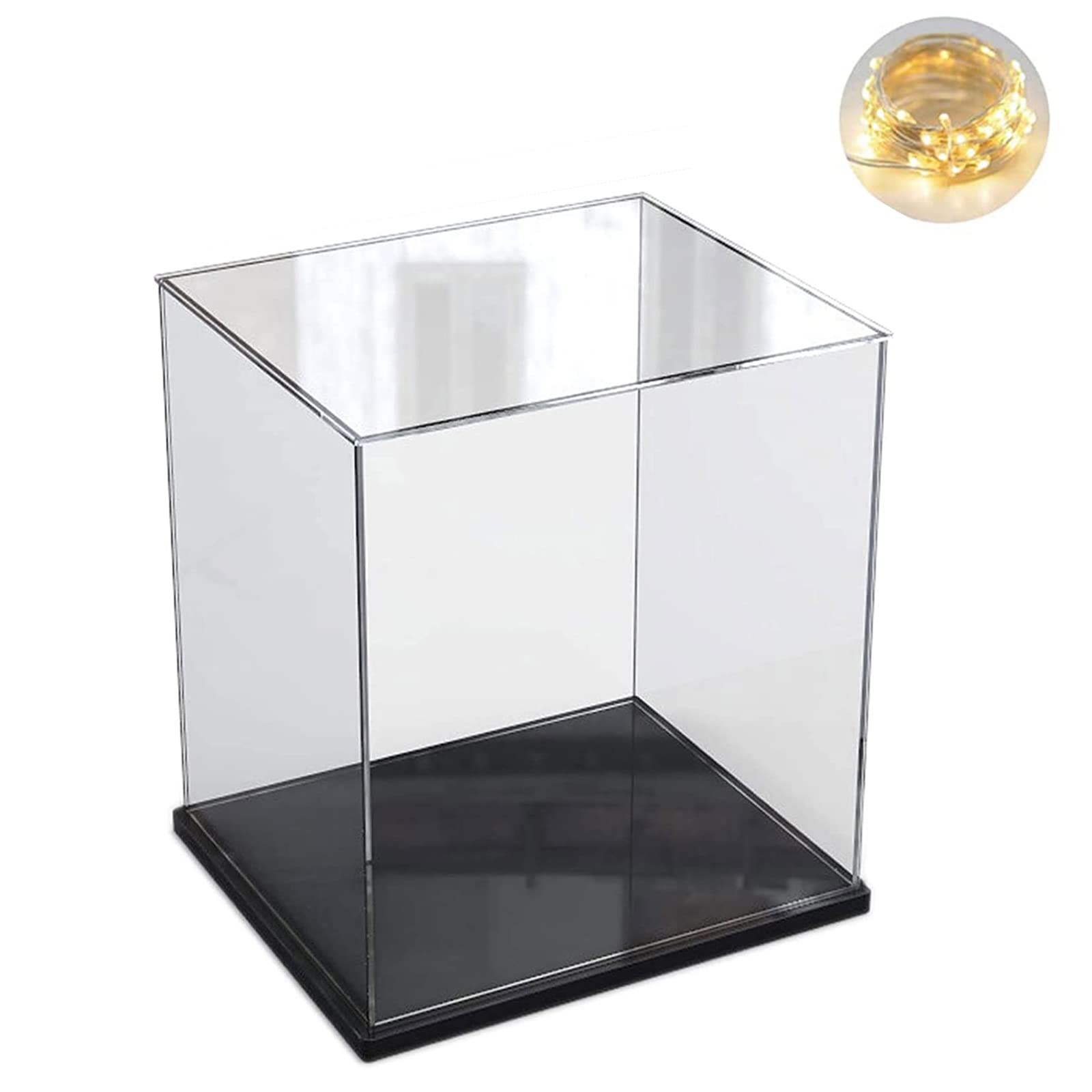ELEpure Clear Acrylic Display Stand - 5.9x5.9x7.8 inch Countertop Organizer Box for Action Figures, Lego & Collectibles | Dustproof Protection Showcase | Perfect for Home Decor, Retail Stores & Gift Packaging
