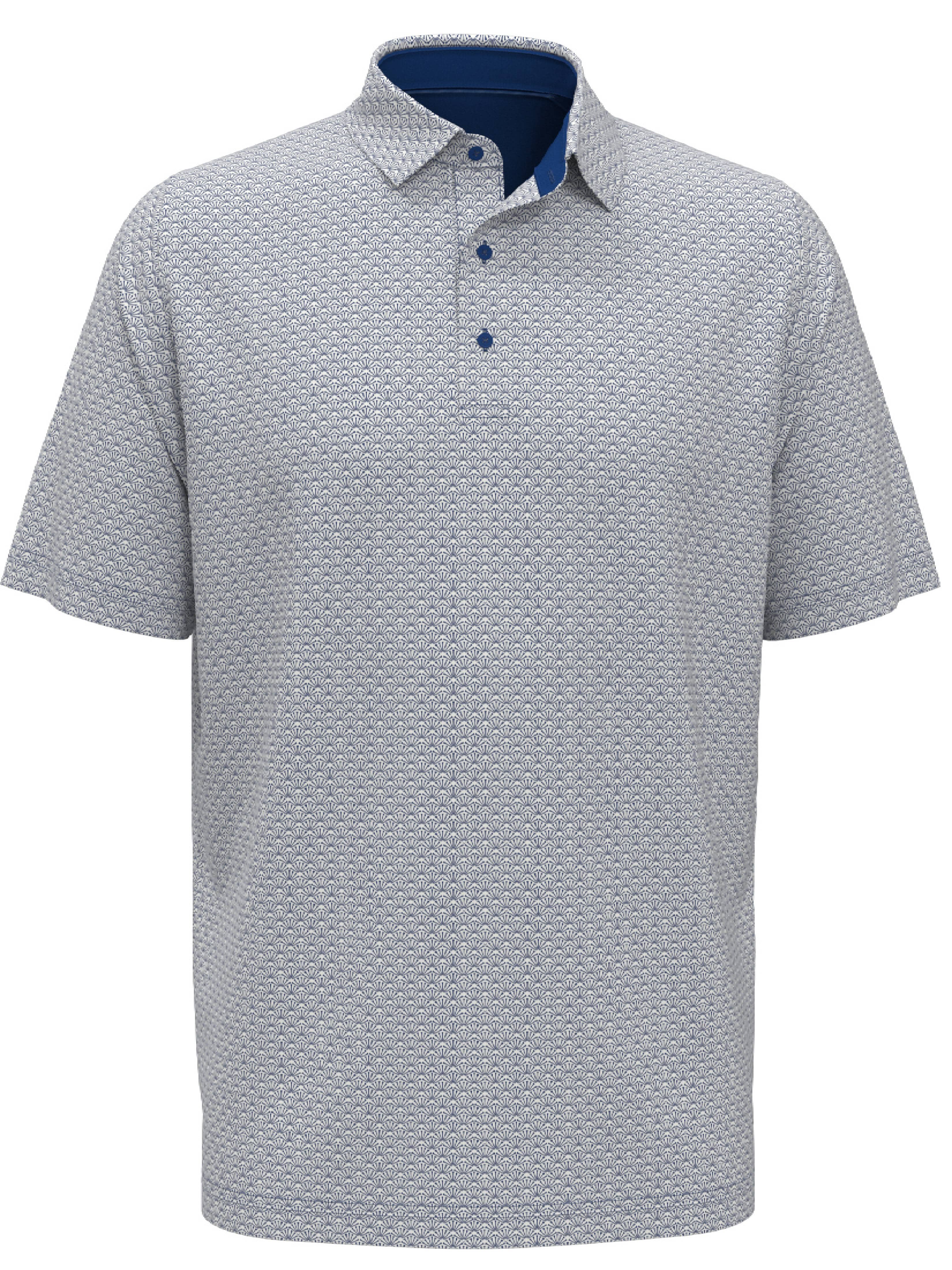Men's Stylish Trademark Print Golf Polo Shirt - Breathable & Comfortable for Golf, Casual Wear & Outdoor Activities