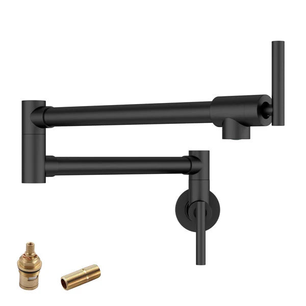 Lordear Stainless Steel Wall Mount Folding Double Joint Swing Arm Kitchen Faucet - Durable & Space-Saving for Small Kitchens, RV, Camper & Outdoor Use
