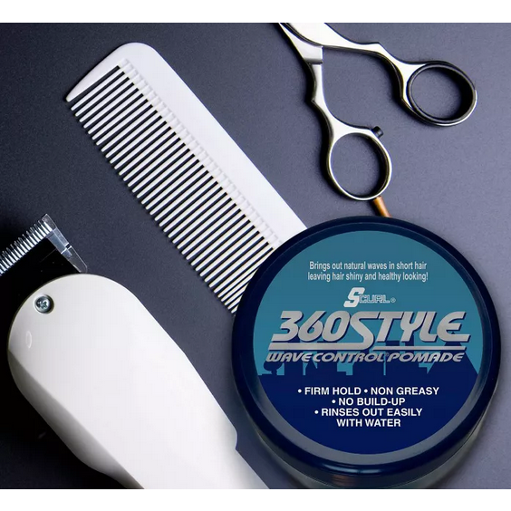 360 Style Pomade - Strong Hold Hair Styling Wax for Men - Matte Finish & Long-Lasting Control - Perfect for Slick Back, Pompadour & Undercut Hairstyles
