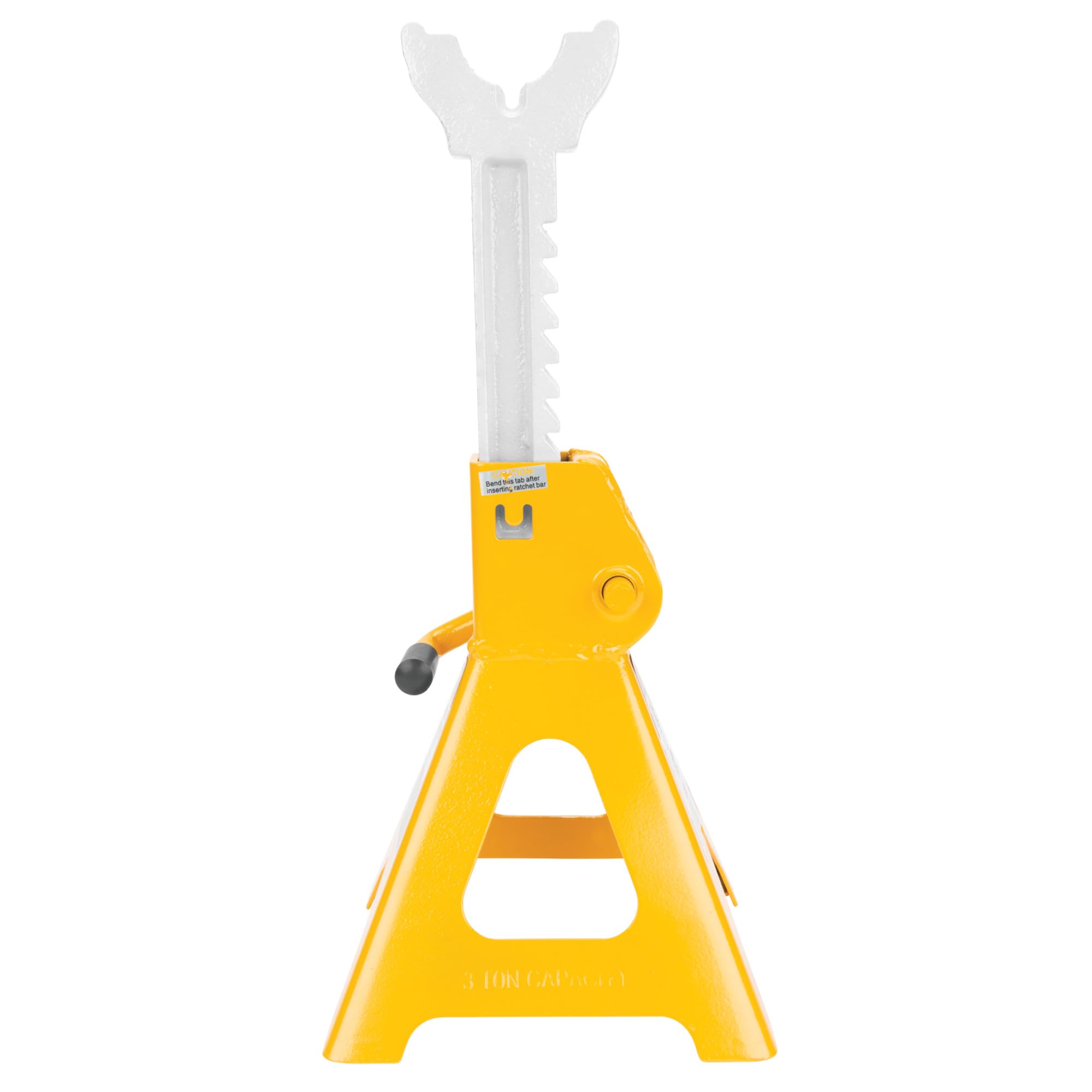 3-Ton Yellow Ratchet Jack Stand Set - Performance Tool W41022 for Safe Vehicle Lifting & Maintenance | Ideal for Car Repair, Oil Changes & Tire Rotations