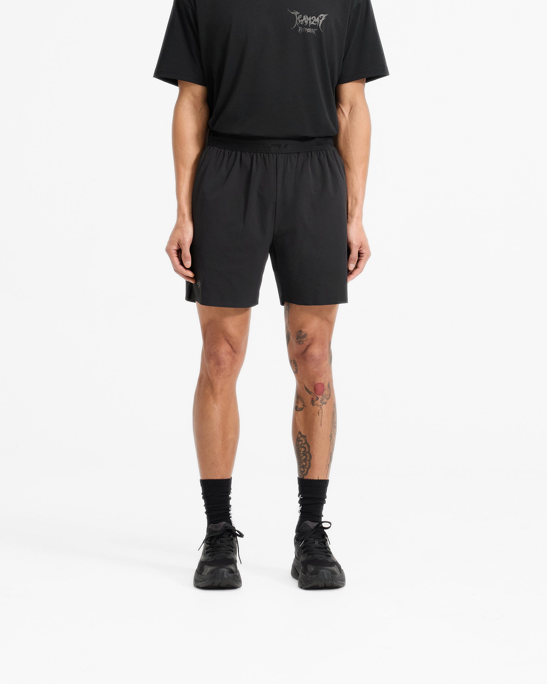 Team 247 X END Fused Short - Jet Black Men's Athletic Shorts for Running, Gym & Casual Wear