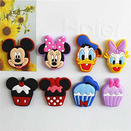 8pcs Creative Donald Duck & Daisy Fridge Magnets Set - Fun Refrigerator Stickers for Kids, Kitchen Decor - Perfect for Home, Office & School Use