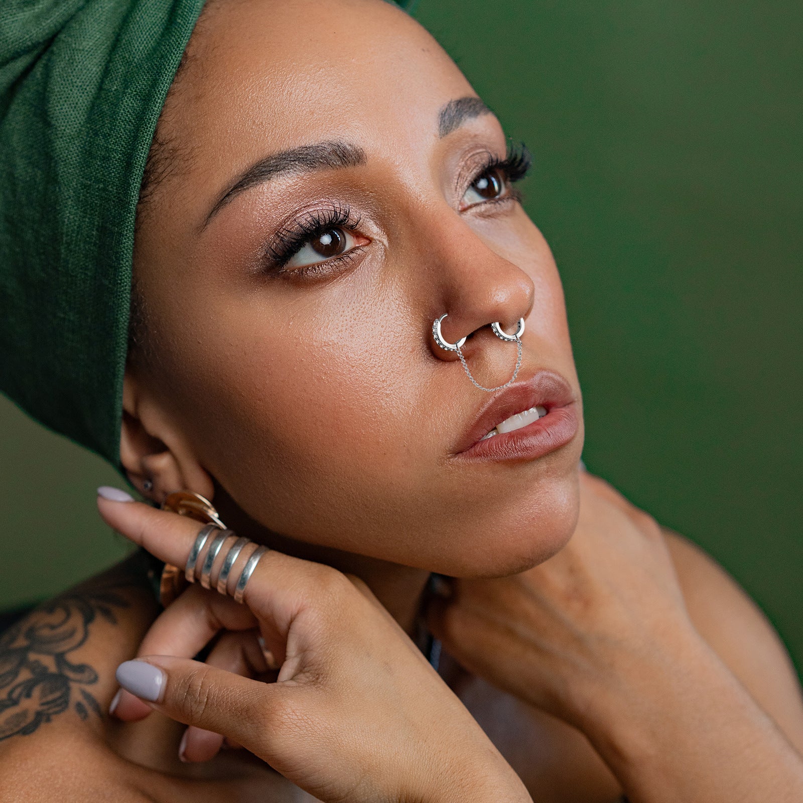 18K Gold Cartilage Huggie Hoop Earrings for Upper Lobe - Two Hole Piercing Jewelry | HSPJ274 | Perfect for Everyday Wear, Date Night & Special Occasions