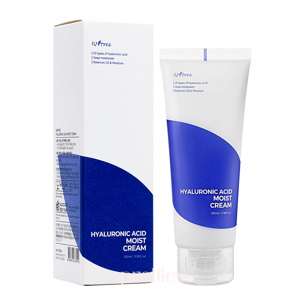 Isntree Hyaluronic Acid Moisturizing Cream 100ml - Deep Hydration for Dry Skin, Day & Night Face Moisturizer for All Skin Types