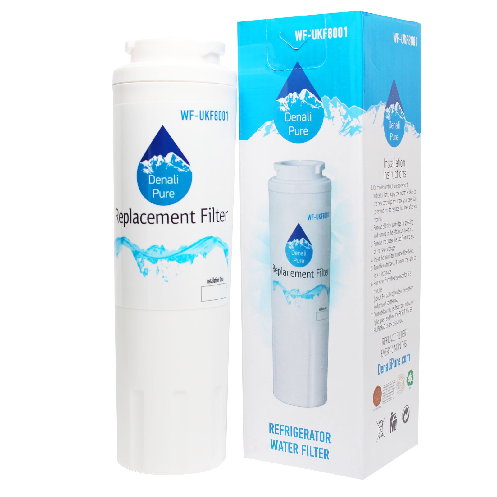 Upstart Battery 3-Pack Replacement for UKF8001 Refrigerator Water Filter - Compatible with MFI2067AES Filter | High-Performance Fridge Water Filter Replacement | Perfect for Clean Drinking Water & Ice Making