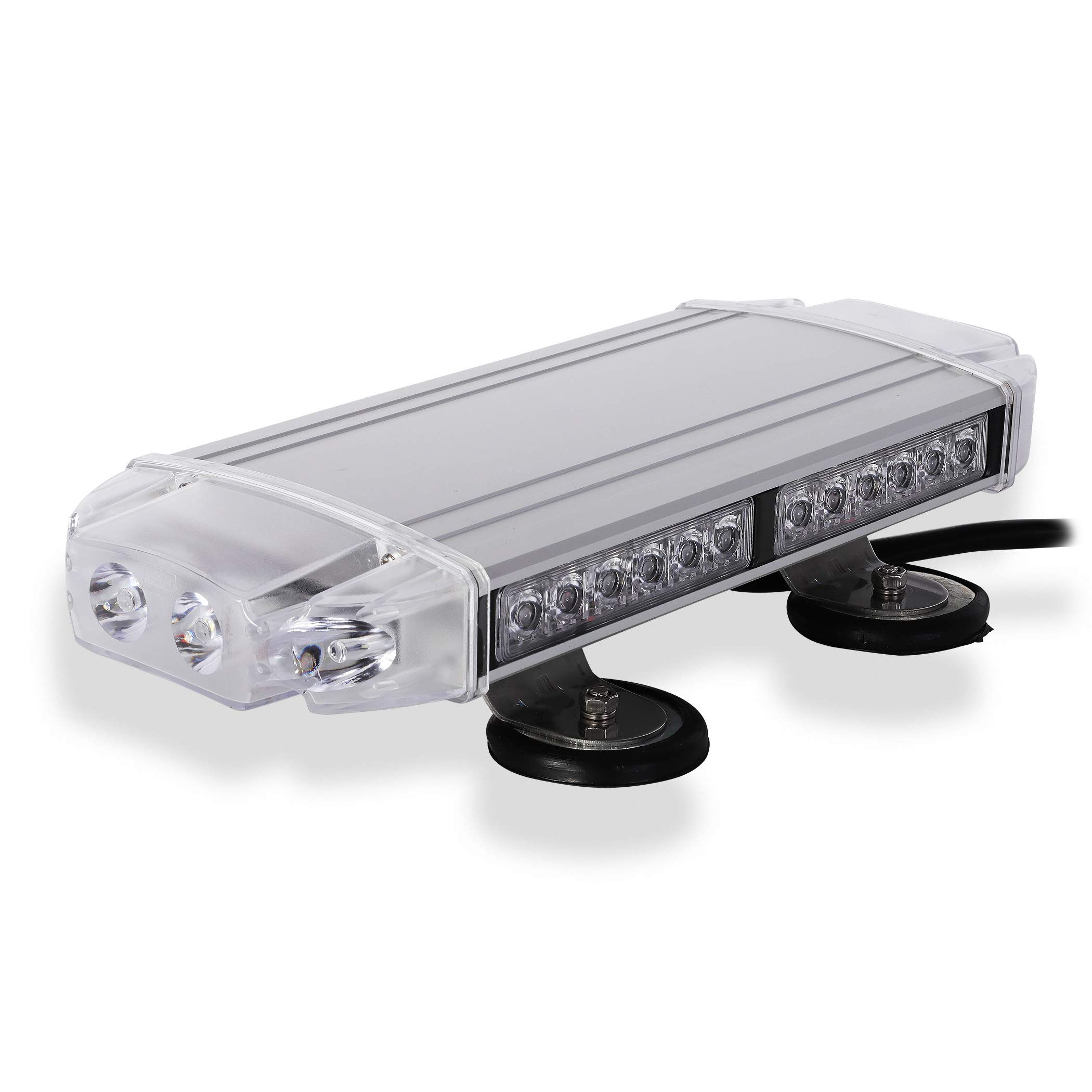 Condor TIR Emergency 3W Low Profile Magnetic Roof Mount Mini LED Light Bar - 14 Inch Blue/White - Perfect for Trucks, Emergency Vehicles & Off-Road Adventures