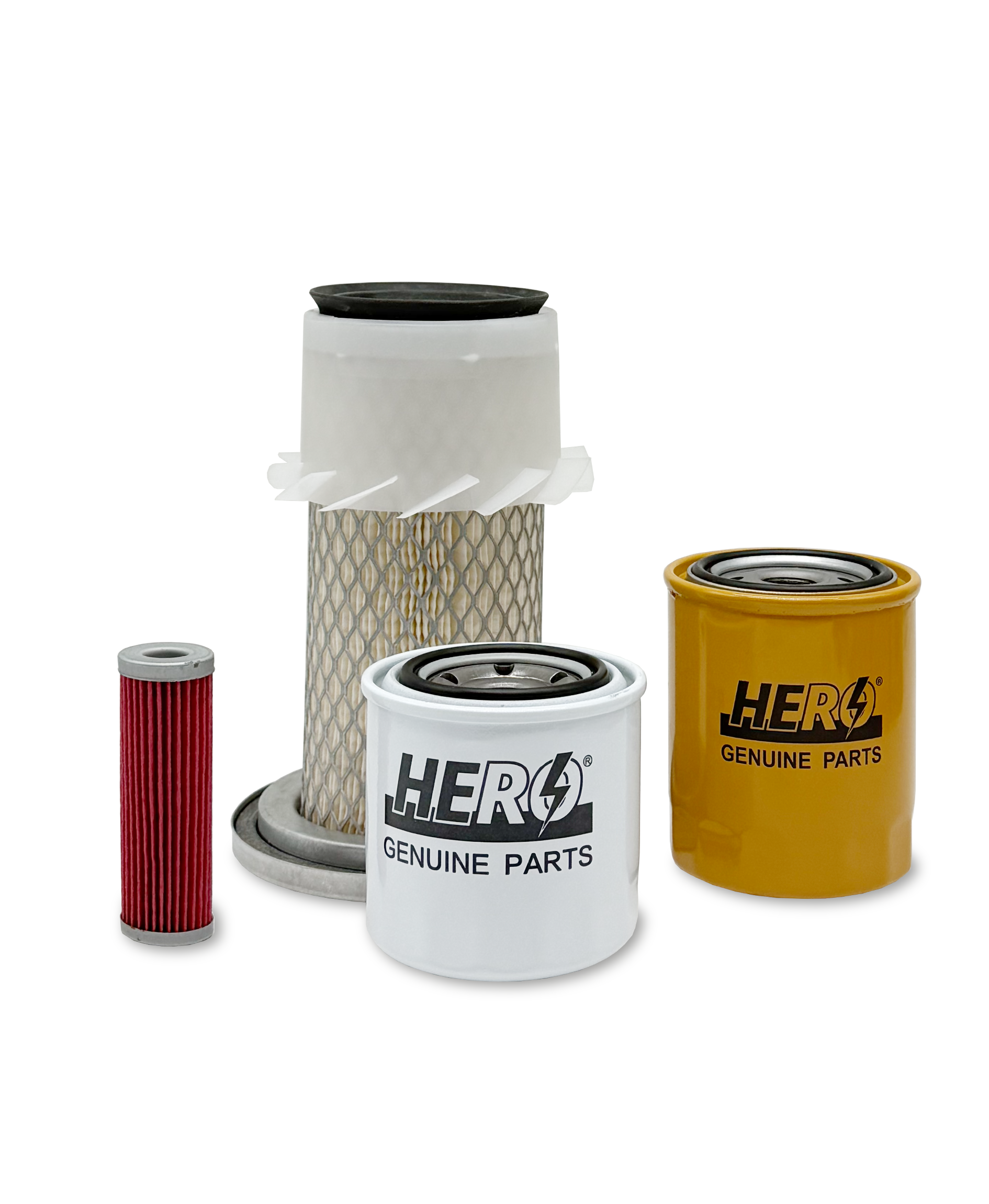 Kubota B1750HST D Tractor Maintenance Filter Kit by HERO® - Air, Oil & Fuel Filters Replacement Set for Tractor Engine Care - Perfect for Farm Equipment Maintenance & Field Work
