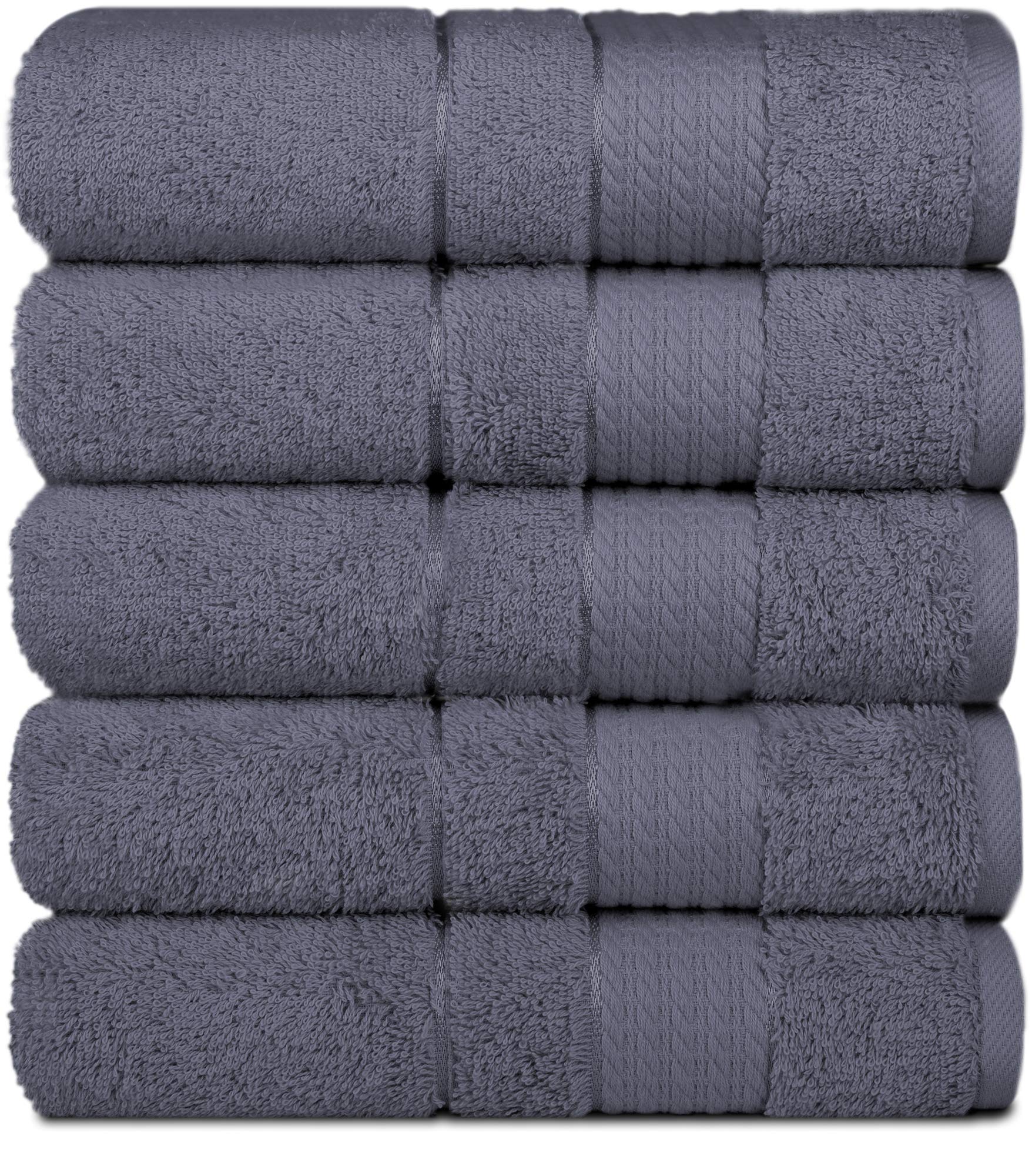 Premium Extra Large Turkish Hand Towel Set of 5 - 20x36 Inches 100% Cotton Super Absorbent Quick Dry Lightweight - Ultra Soft Plush Bath & Spa Towels for Gym, Beach, Yoga & Home Use