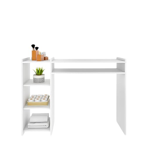 White MDF Complete Nail Gel Manicure Table - Portable & Durable for Home Salon, Nail Art Studio & Professional Use