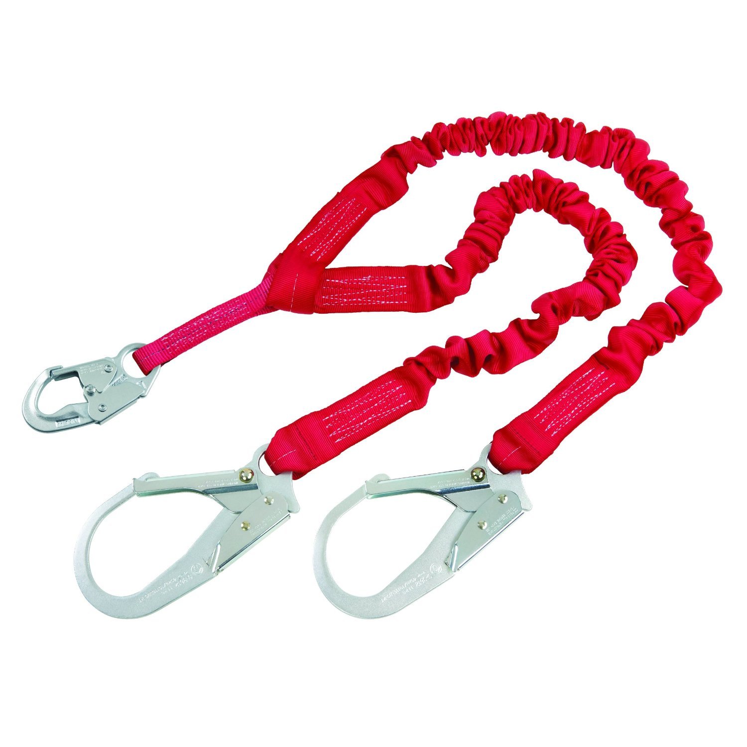 Protecta PRO Stretch 6-Foot Shock Absorbing Safety Lanyard - 100% Tie-Off Fall Protection with 2 1/4