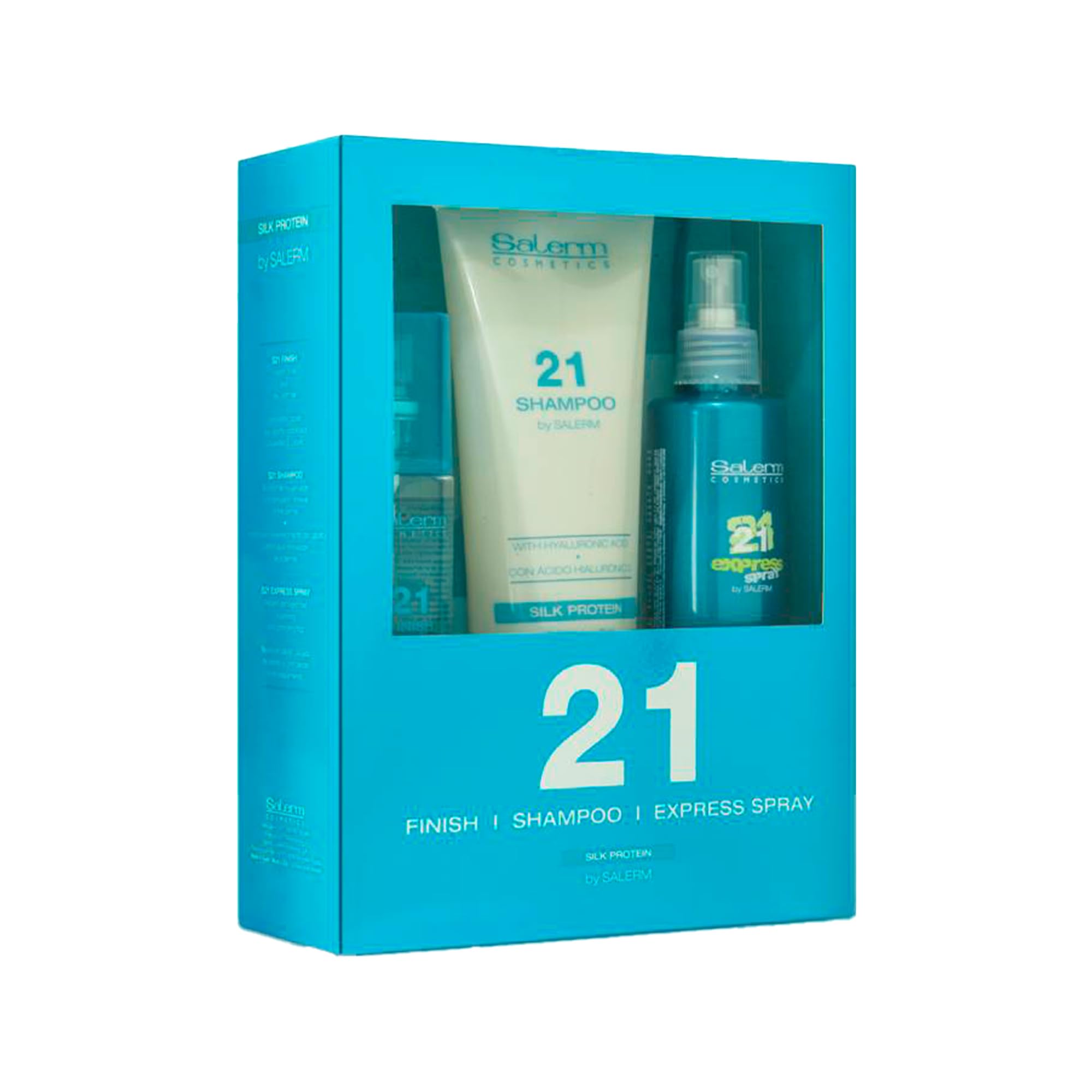 Salerm 21 Silk Protein Hair Care Gift Set - 3-Piece Repair & Shine Treatment for Damaged Hair | Perfect for Home, Salon Use & Holiday Gifting