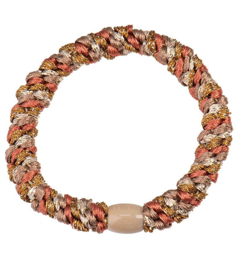 Bon Dep Terracotta & Light Curry Glitter Mix Hairband - Stylish Headband for Women, Perfect for Parties, Weddings & Everyday Fashion Accessories
