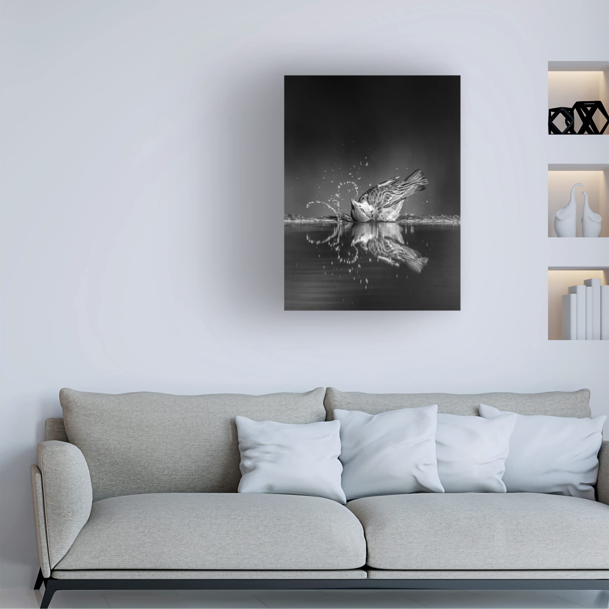 Trademark Fine Art 'Swoosh' Canvas Wall Art by Jaco Marx - Modern Abstract Painting for Living Room, Bedroom & Office Decor