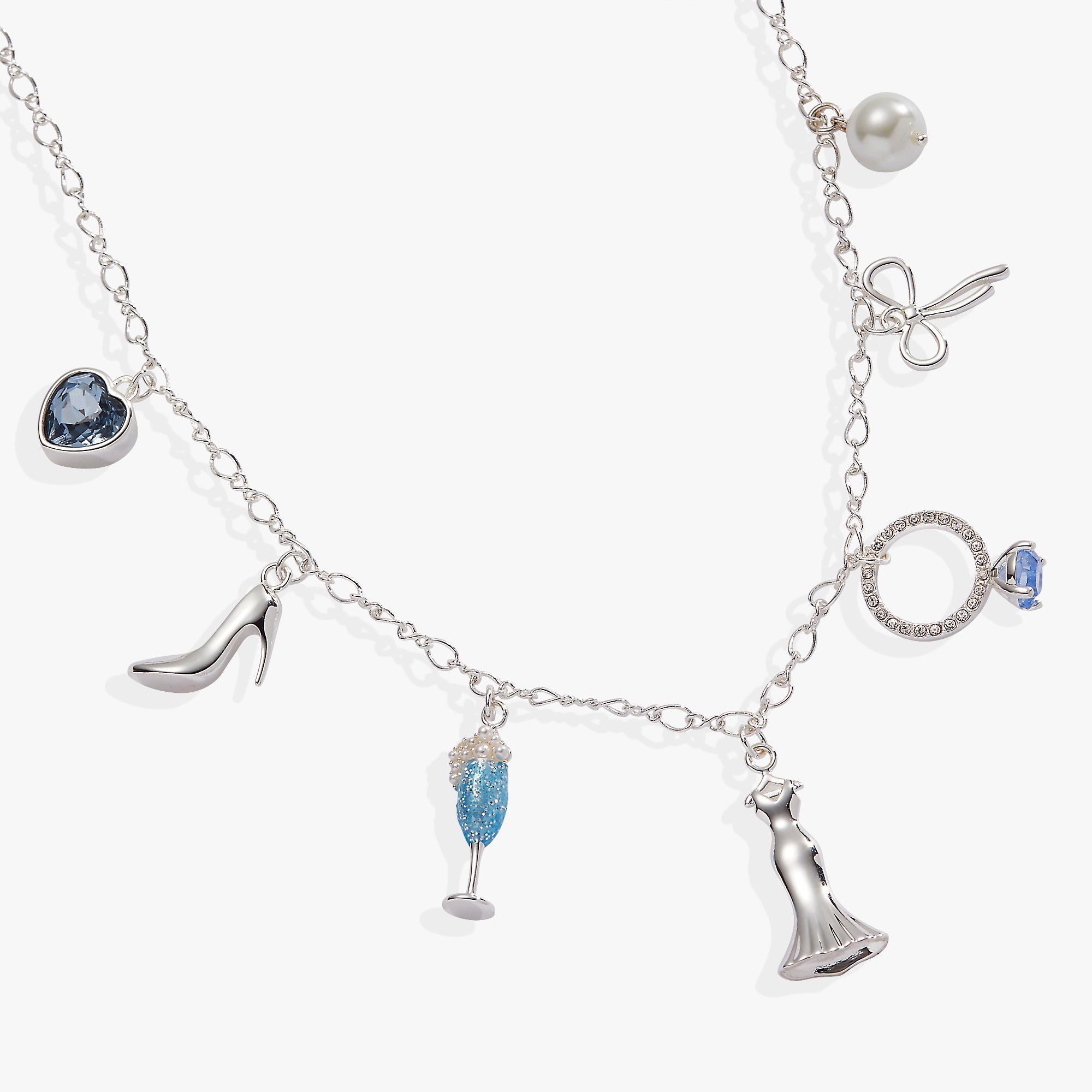 Elegant Bridal Multi-Charm Necklace for Women - Perfect for Weddings, Anniversaries & Special Occasions