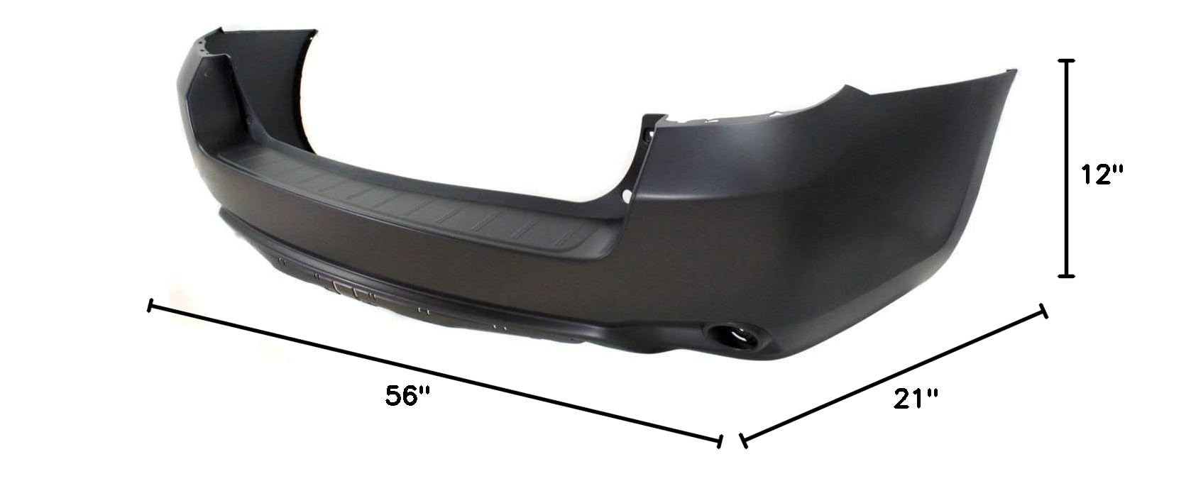 Primed Rear Bumper Cover Replacement for 2008-2010 Toyota Highlander - Perfect Fit, Easy Installation for Accident Repair & Vehicle Protection